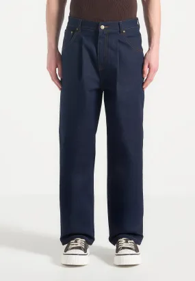Arnault - Pleated Denim Jeans - Indigo Reliable Basic Odor Control Tech