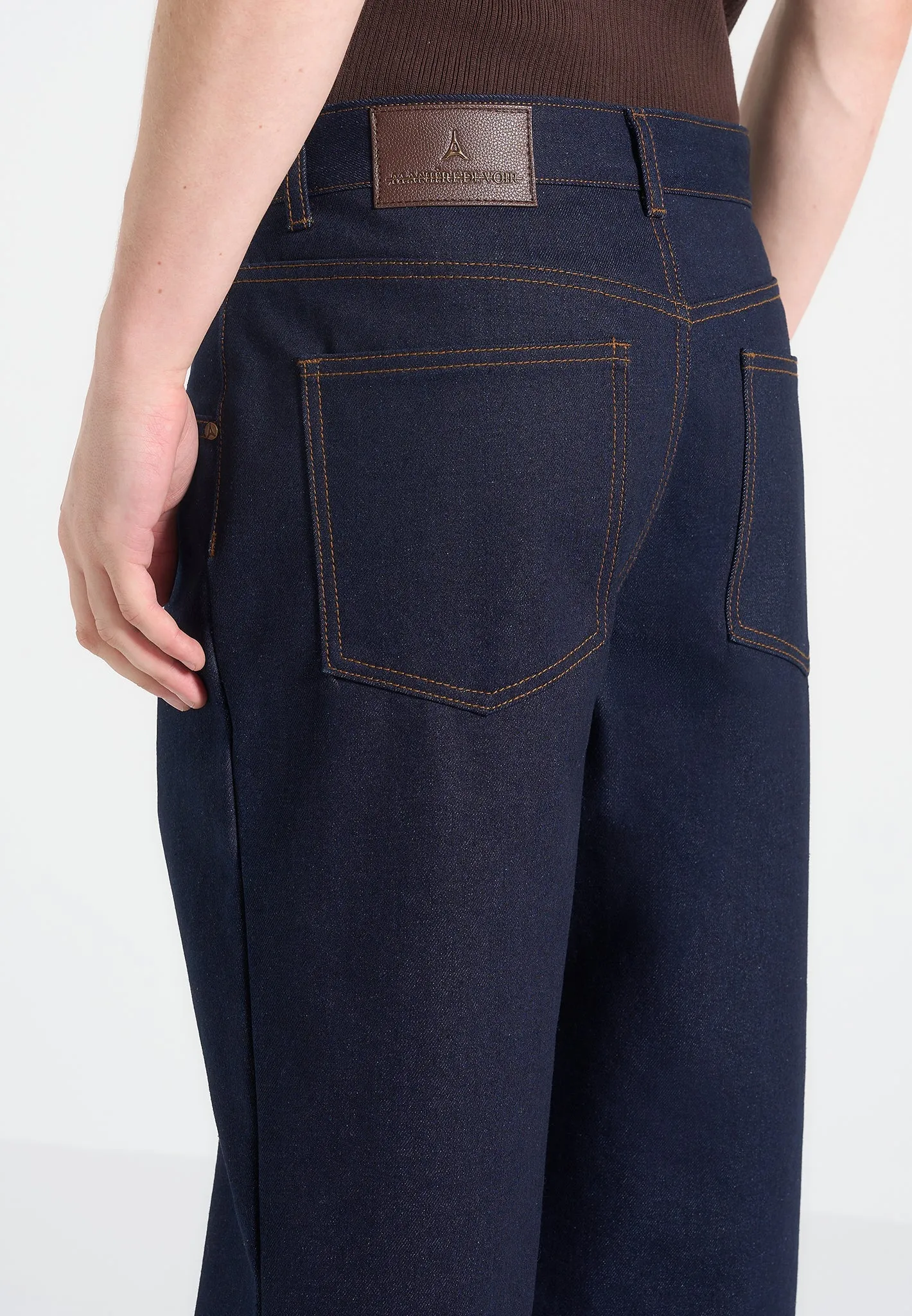 Arnault - Pleated Denim Jeans - Indigo Minimalist Daily Wear Loose