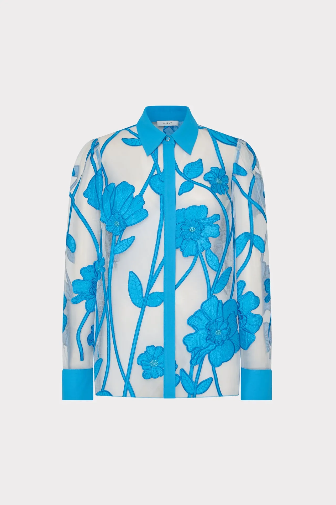 Contoured Side Panels Ashton Grand Fleur Embroidered Top