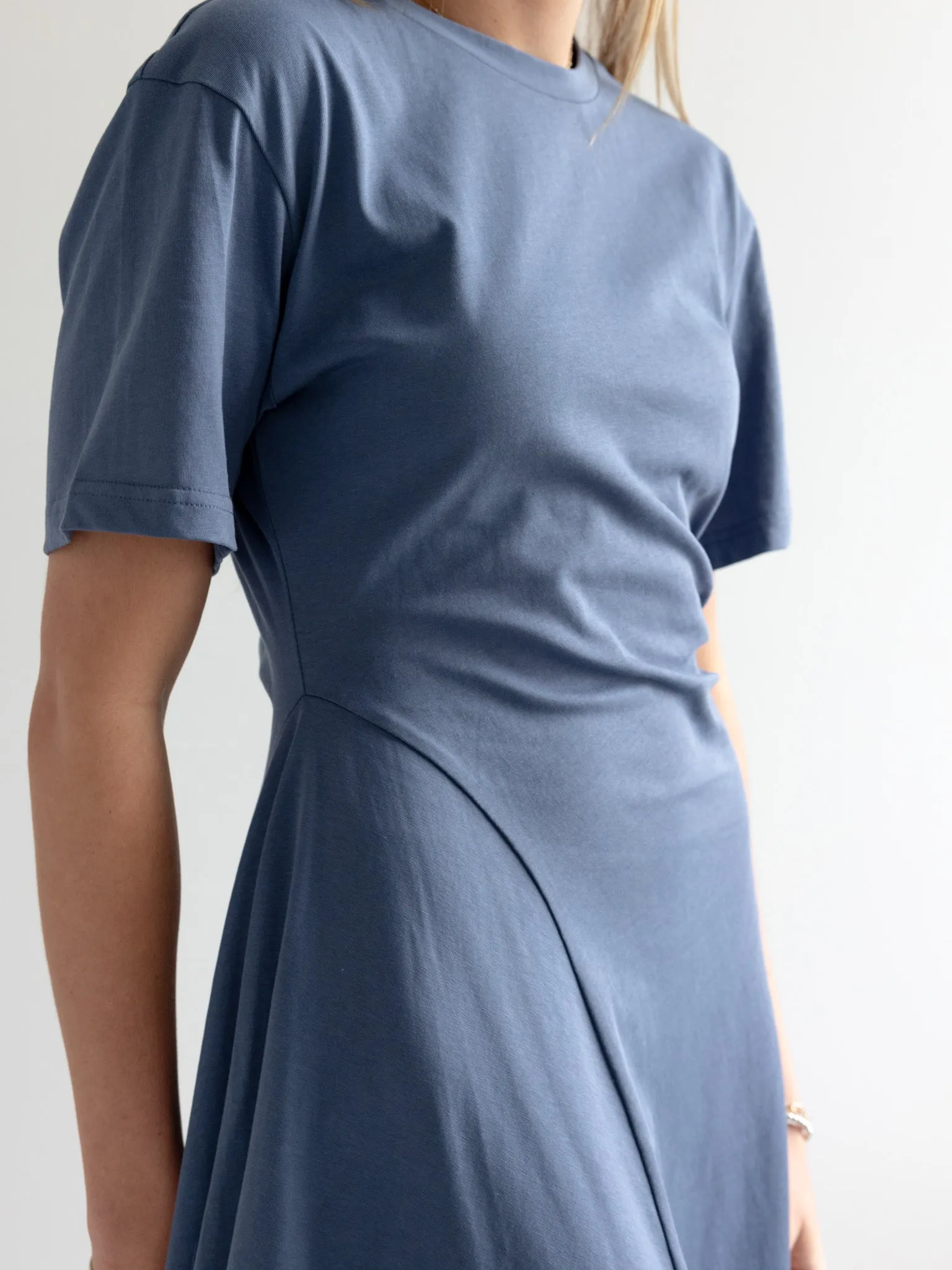 Asymmetric Knit Dress Pure Piece Office Layer