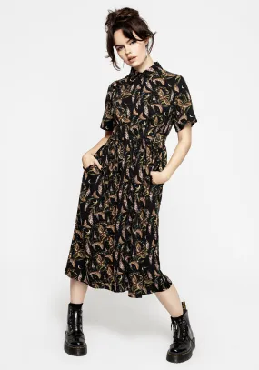 Atropos Midi Shirt Dress Playful and feminine dress Casual Elegance