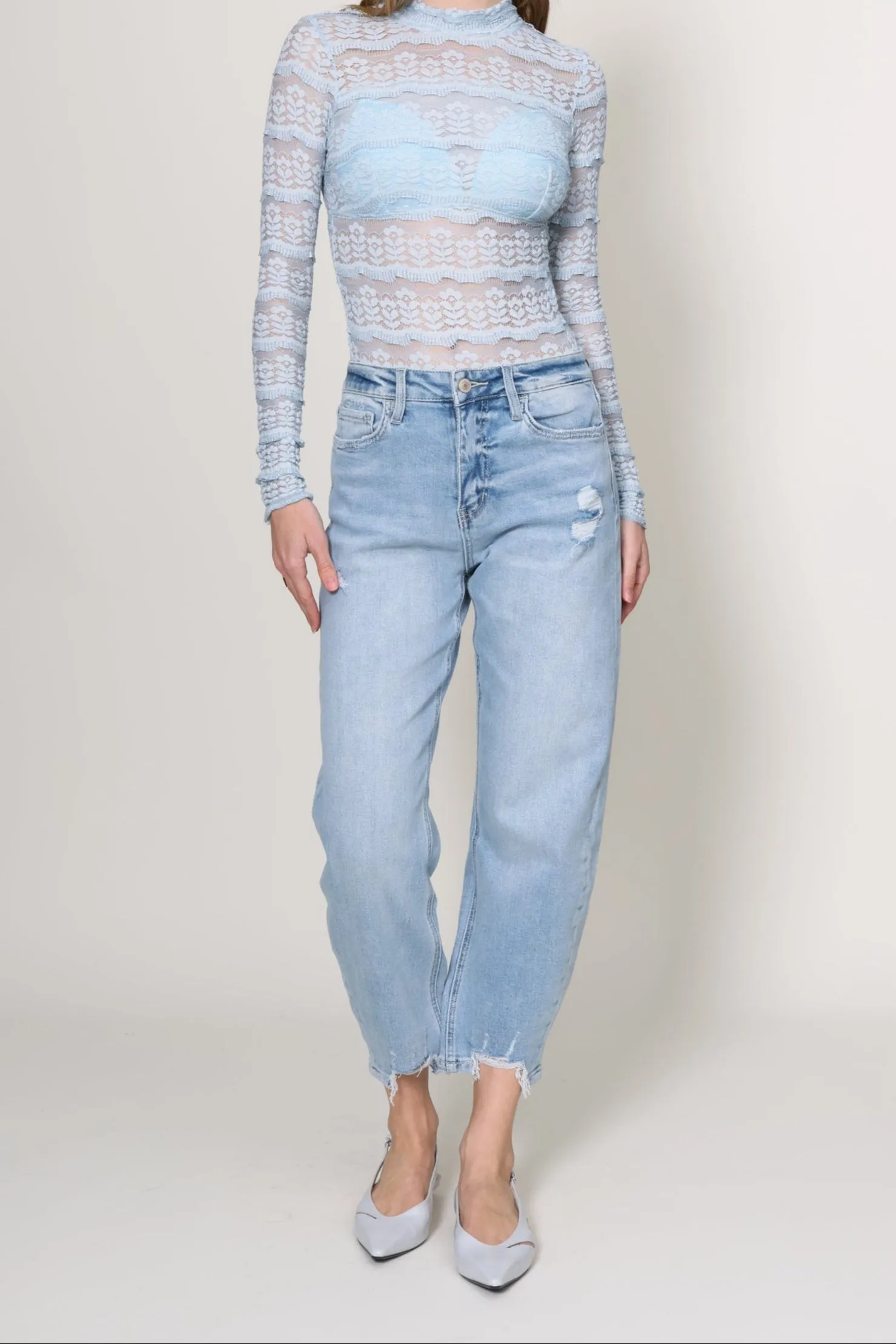 Awe Mini Barrel Jean Adjustable Closure