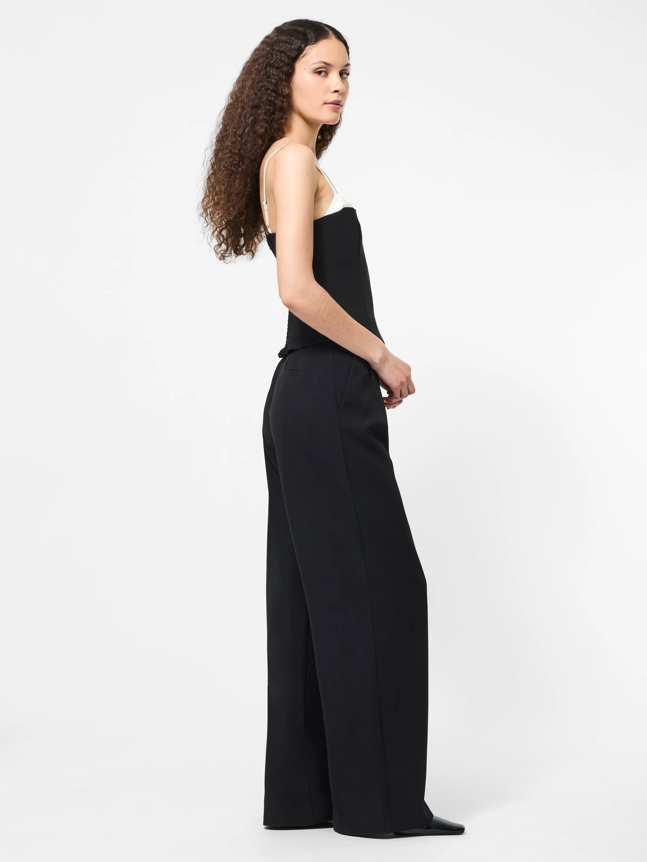 BlendMaterials Azra Twill Corset Strappy Top