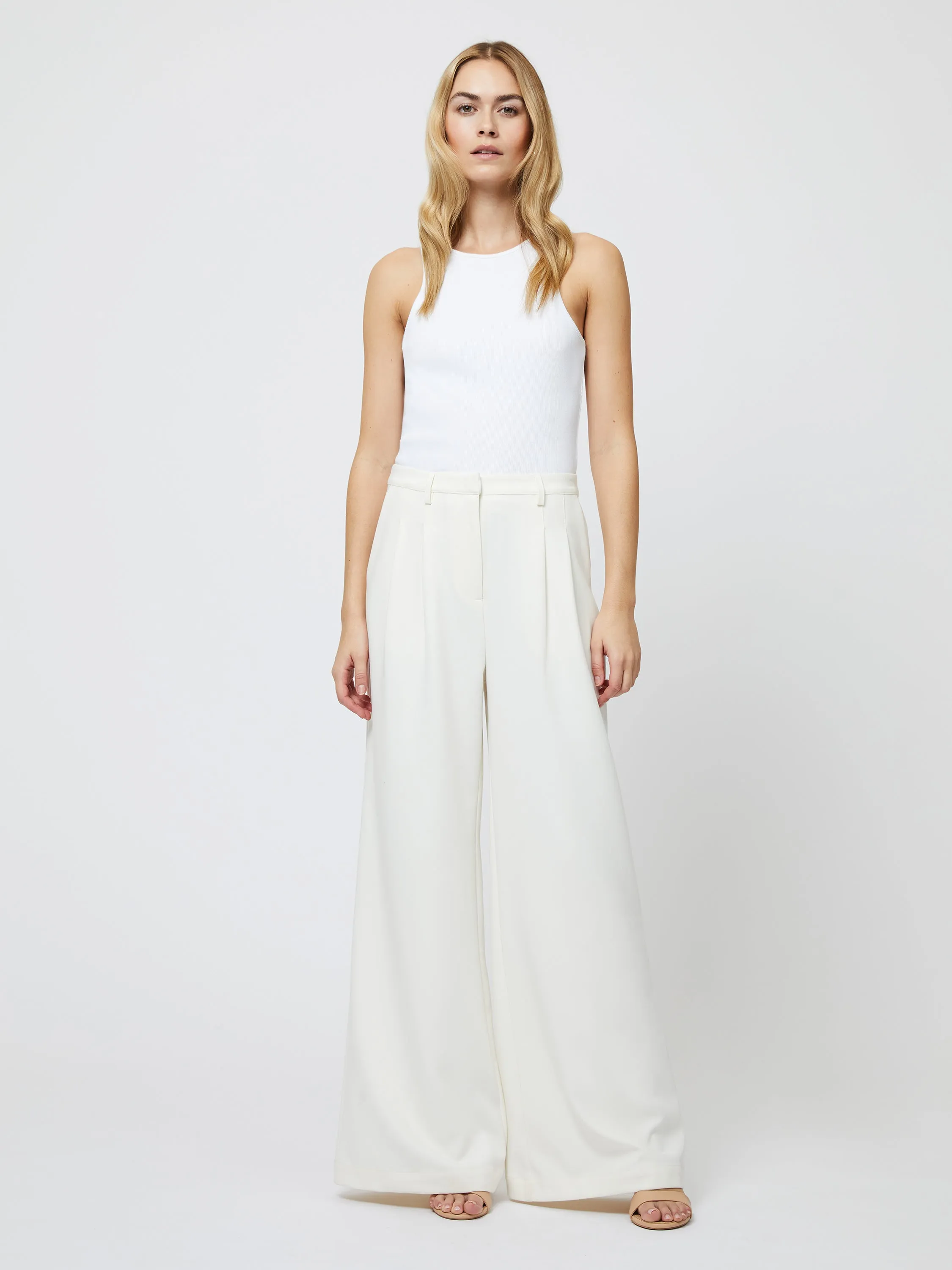 Water-Repellent-Finish effortless grace Azra Twill Pleated Trouser
