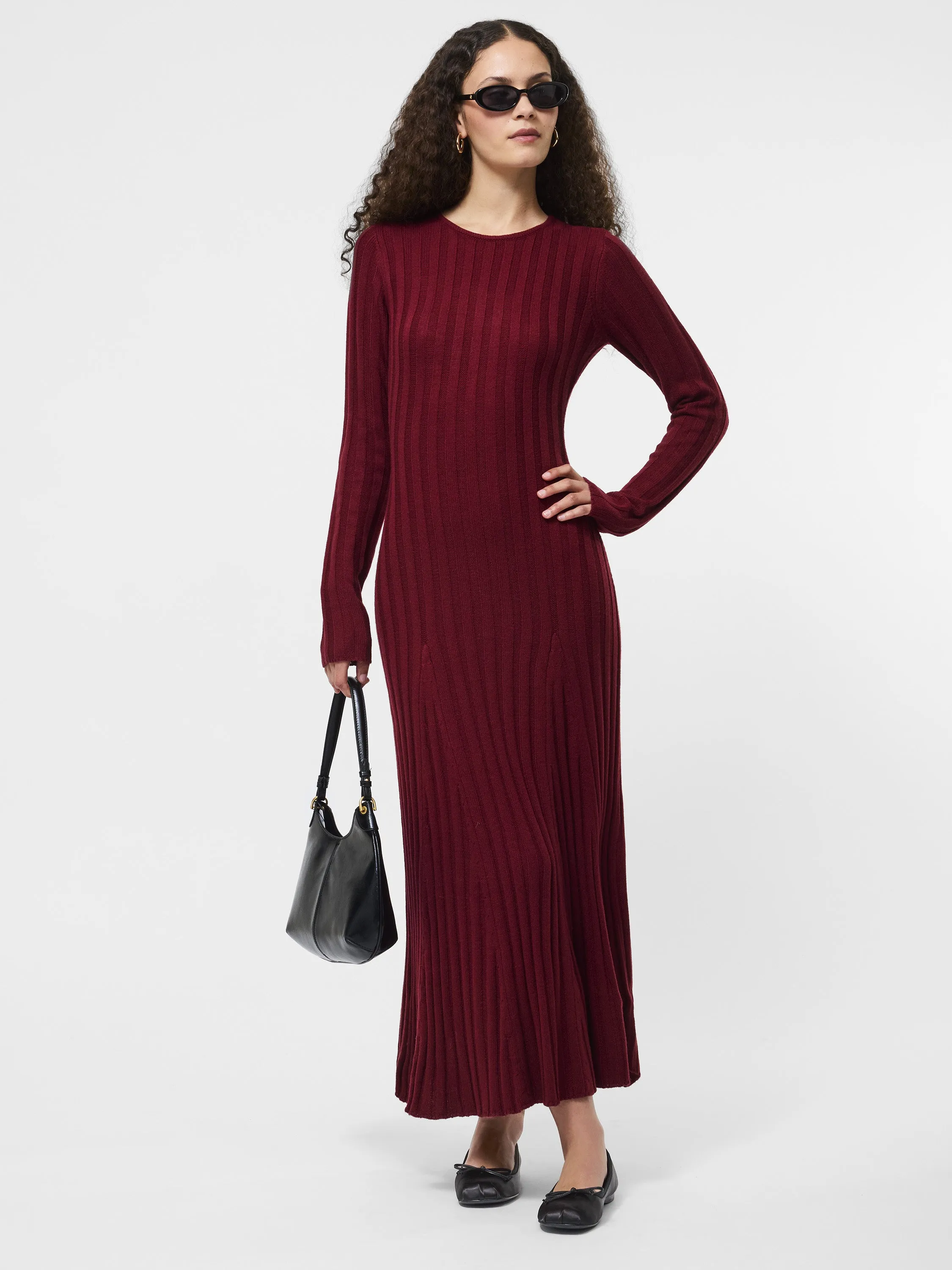 Modern Twist knee-length Babysoft Long Sleeve Midi Dress
