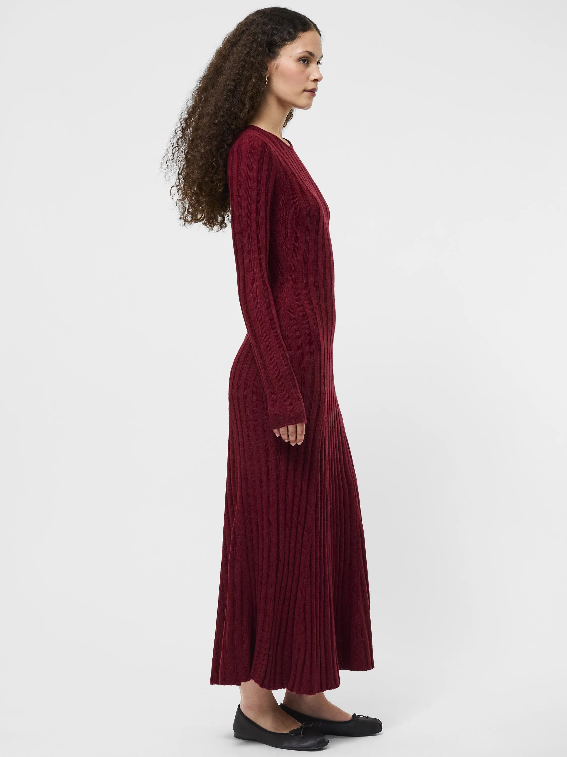 Babysoft Long Sleeve Midi Dress Simple Fit Airy Base