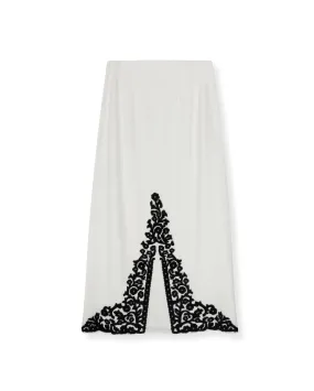 Contemporary Mood Soft Touch Bindu Velour Applique Skirt