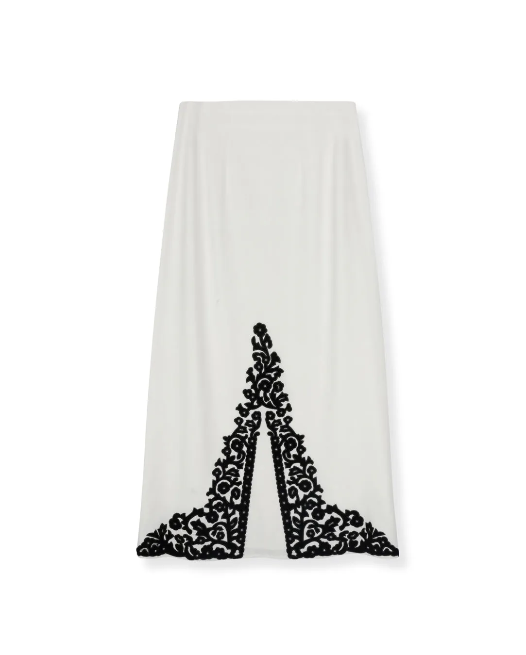 Contemporary Mood Soft Touch Bindu Velour Applique Skirt