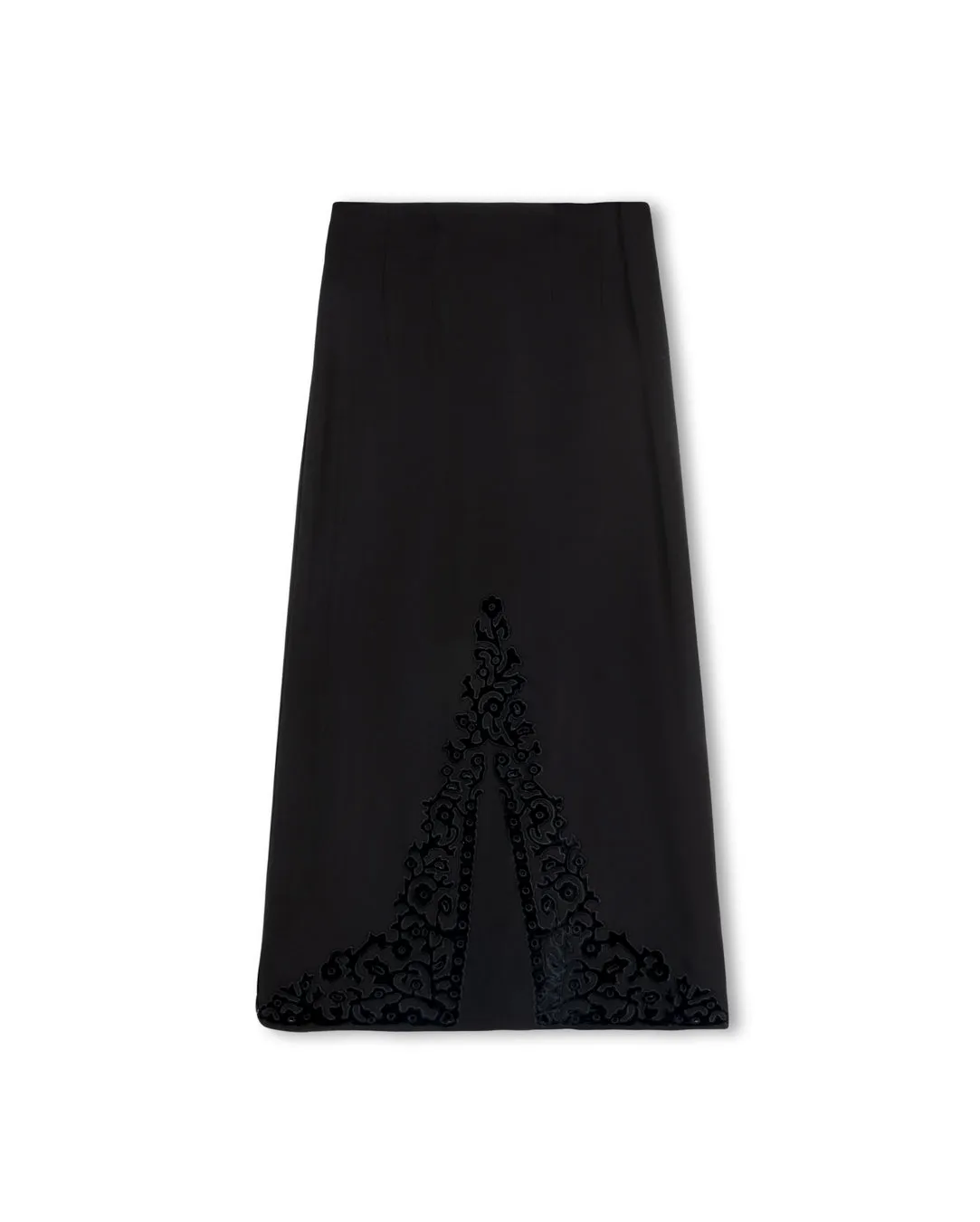 Bindu Velour Applique Skirt Texture Shot