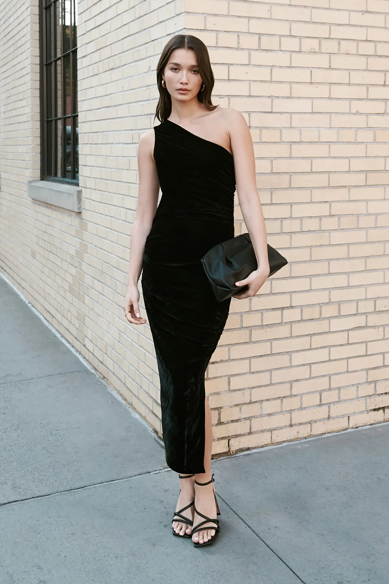 Kathleen Velvet Dress Nature Glow