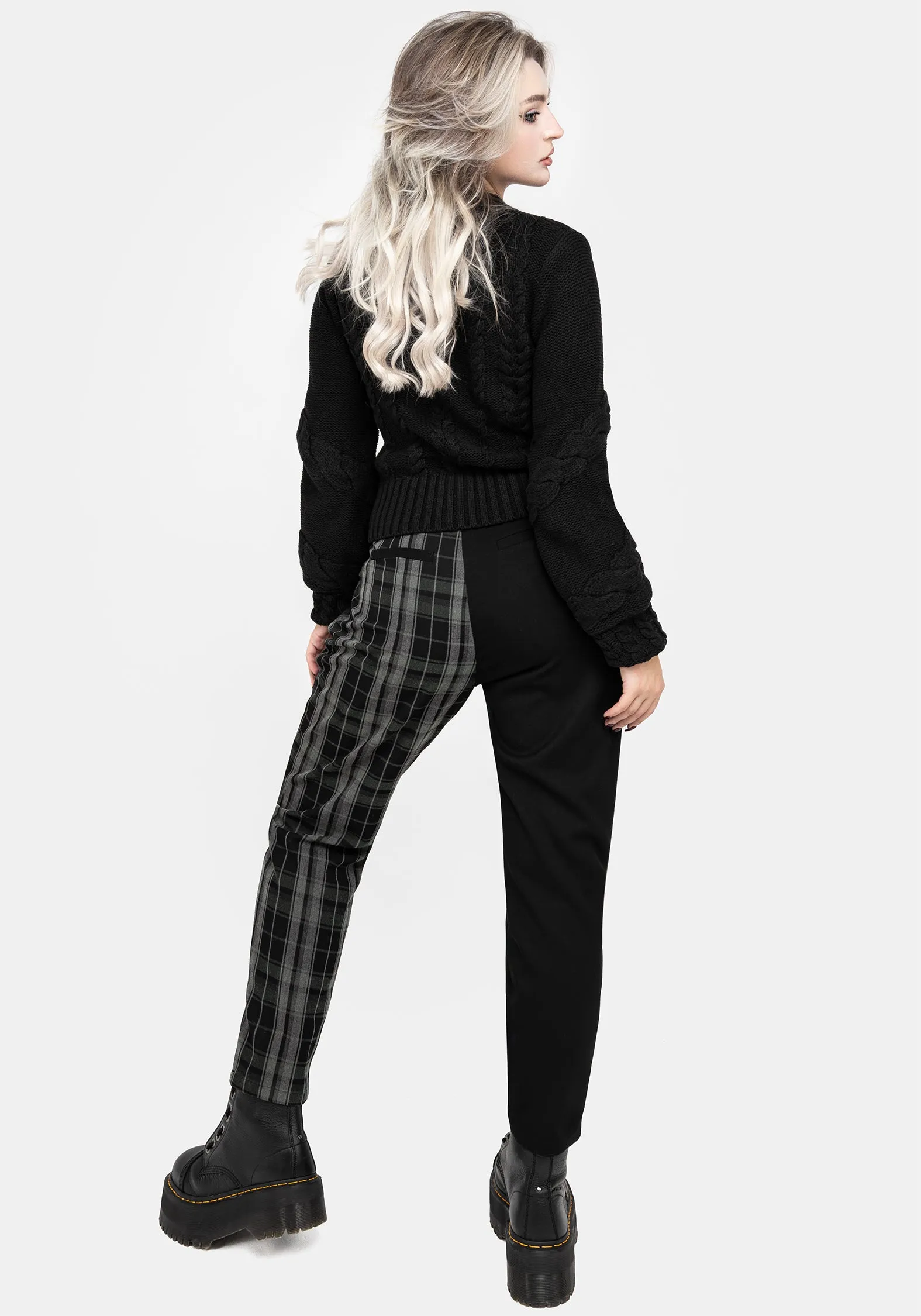 Checkmate High Waist Tapered Trousers Fashion Mood Wardrobe Classic