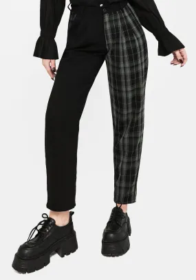 Checkmate High Waist Tapered Trousers Layered Look