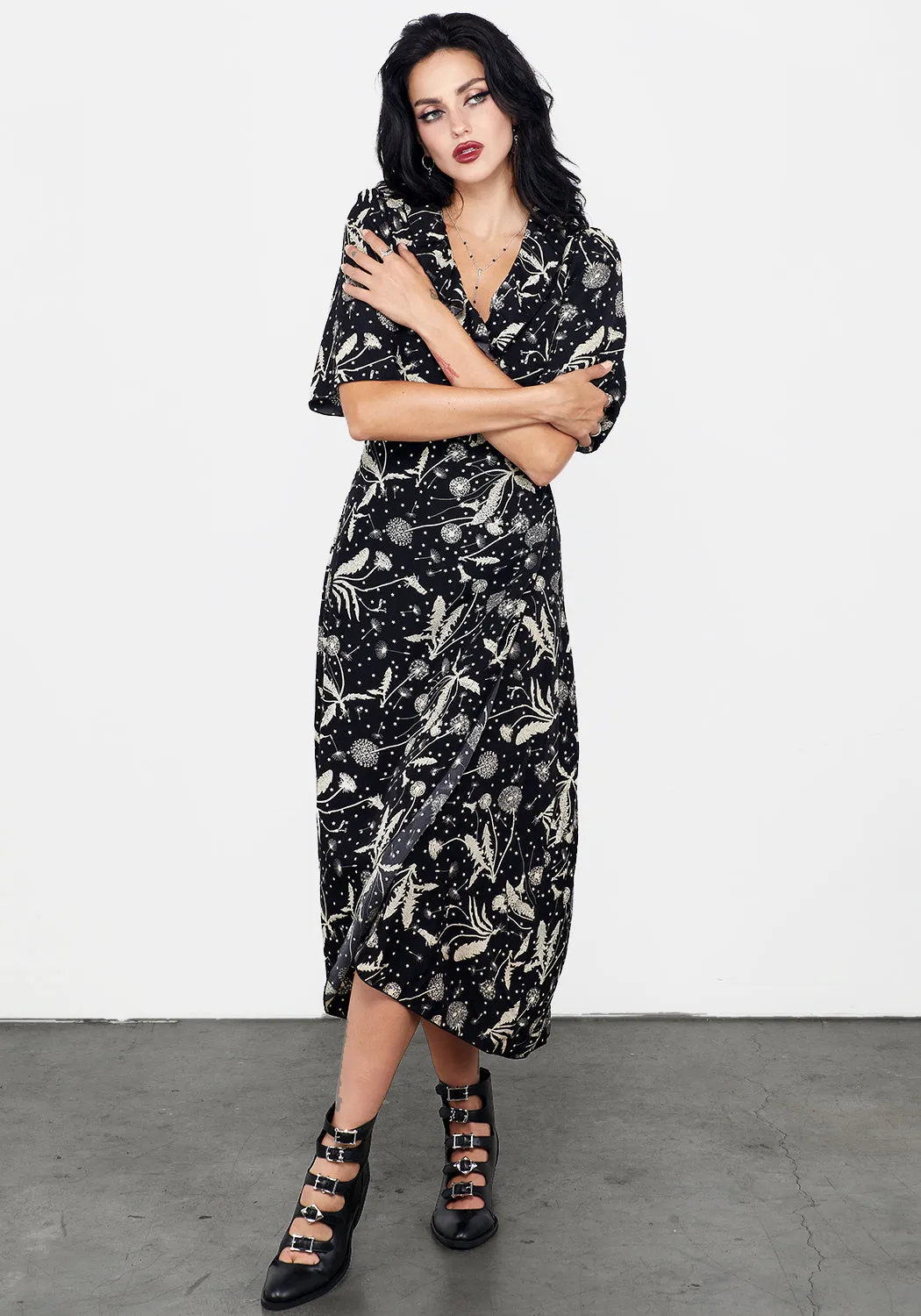 All-Purpose Comfort Fashion Layers Lana Wrap Midaxi Dress