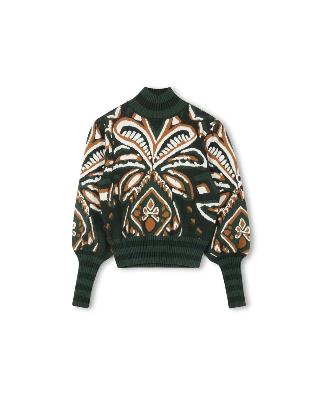 Thermal Lining Balloon sleeve Turtleneck Sweater