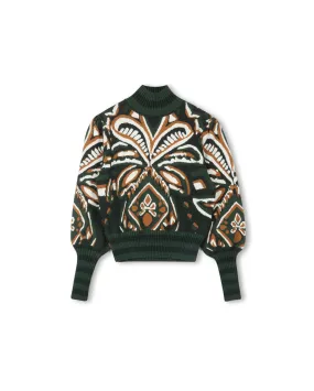 Simple Cozy Seamless construction Balloon sleeve Turtleneck Sweater