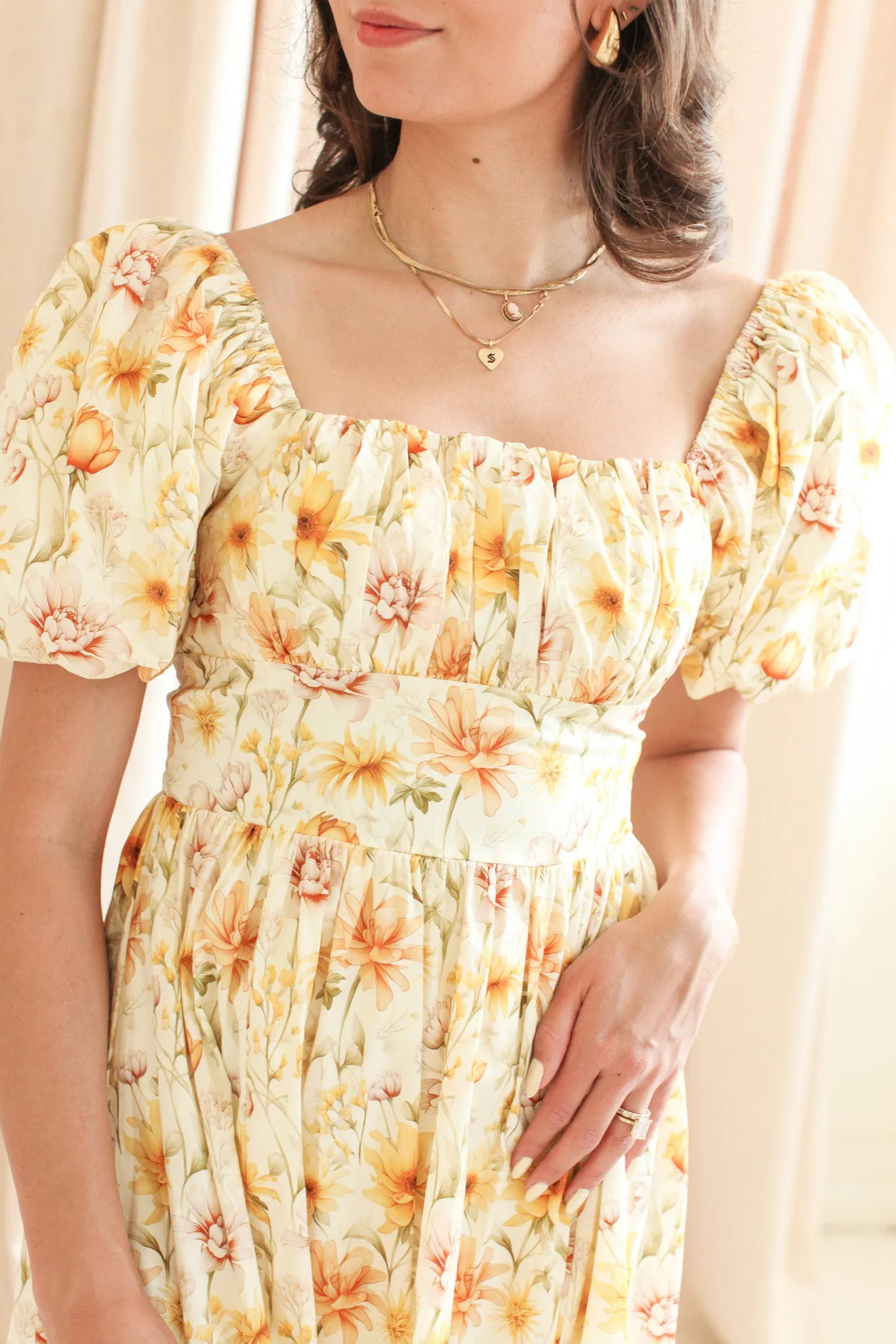 Bamford Puff Sleeve Dress Tall-Fit