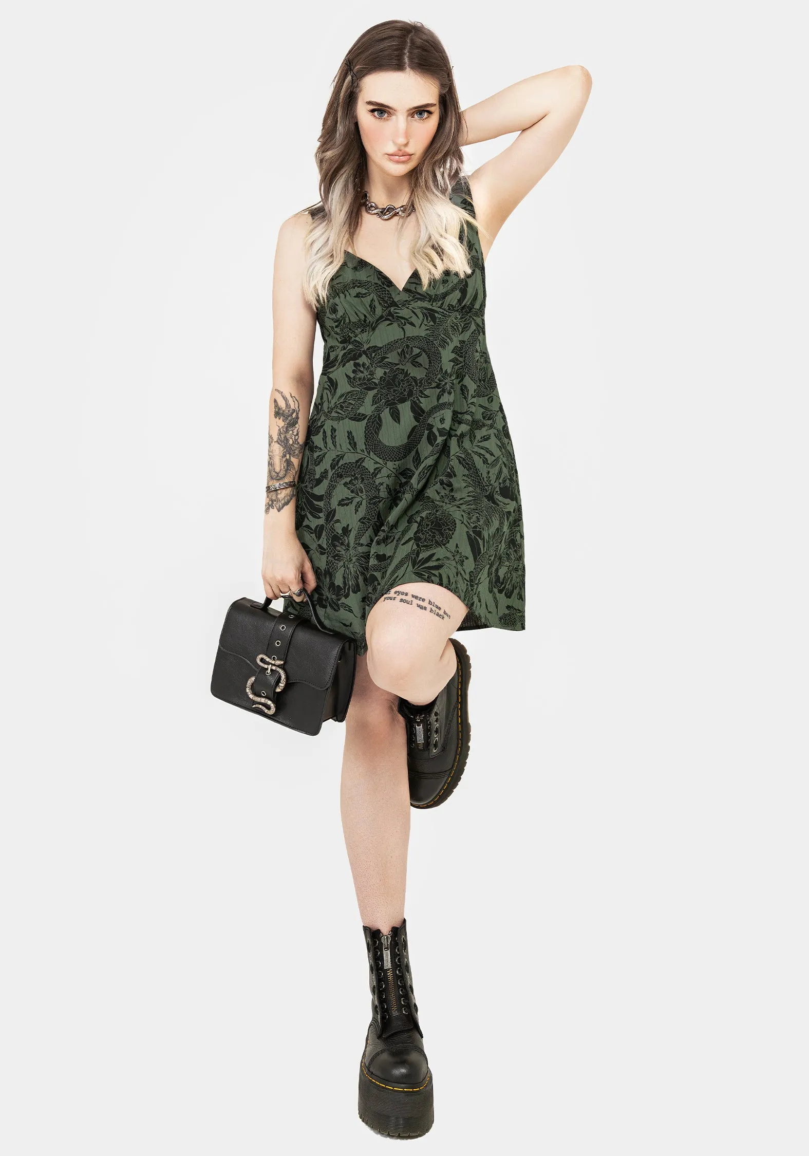 Comfortable Design Event Favorite Bashe Cotton Mini Sun Dress - Green