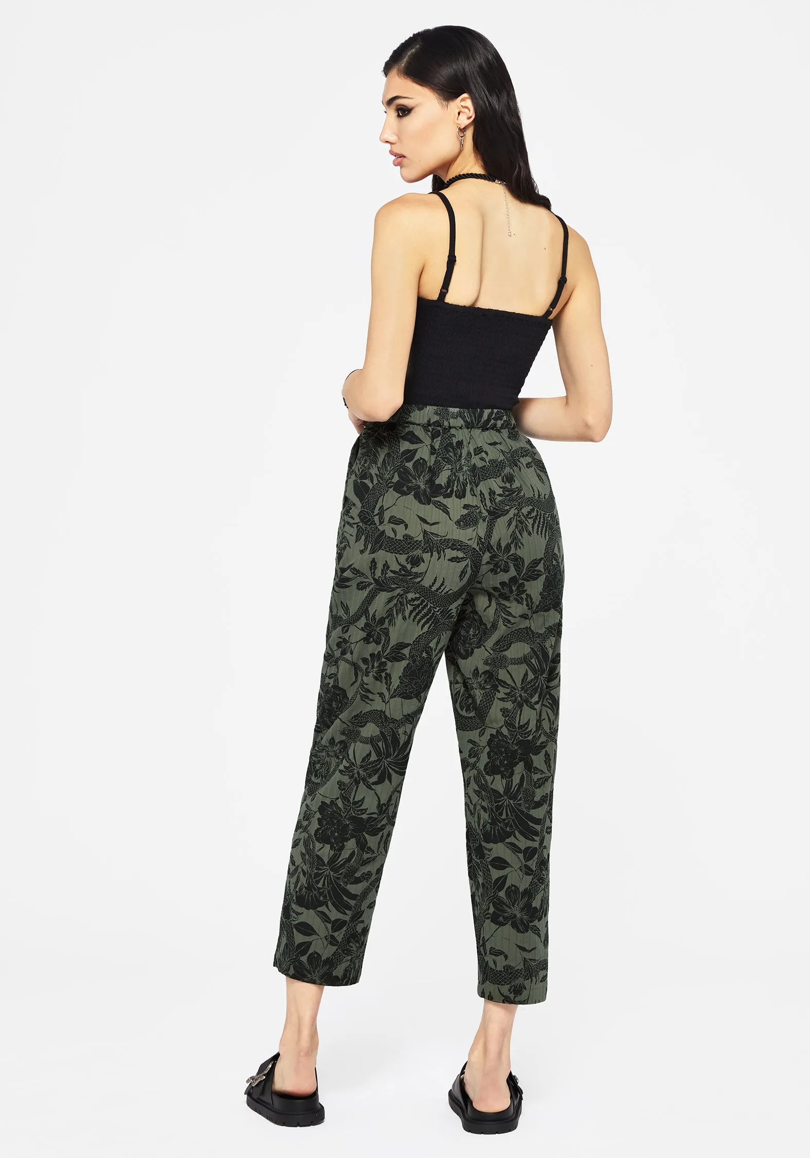 Gentle Comfort Bashe Cotton Soft Tapered Trousers - Green
