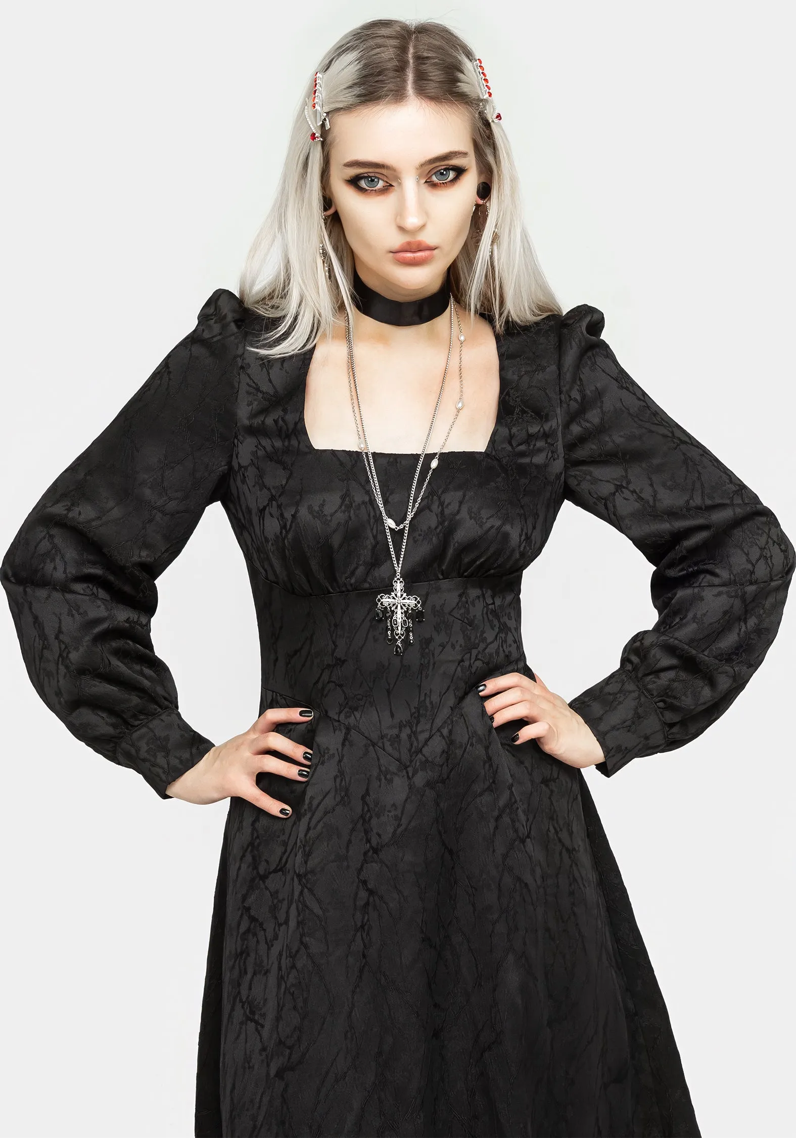 City Casual Rosamund Bishop Sleeve Midaxi Dress