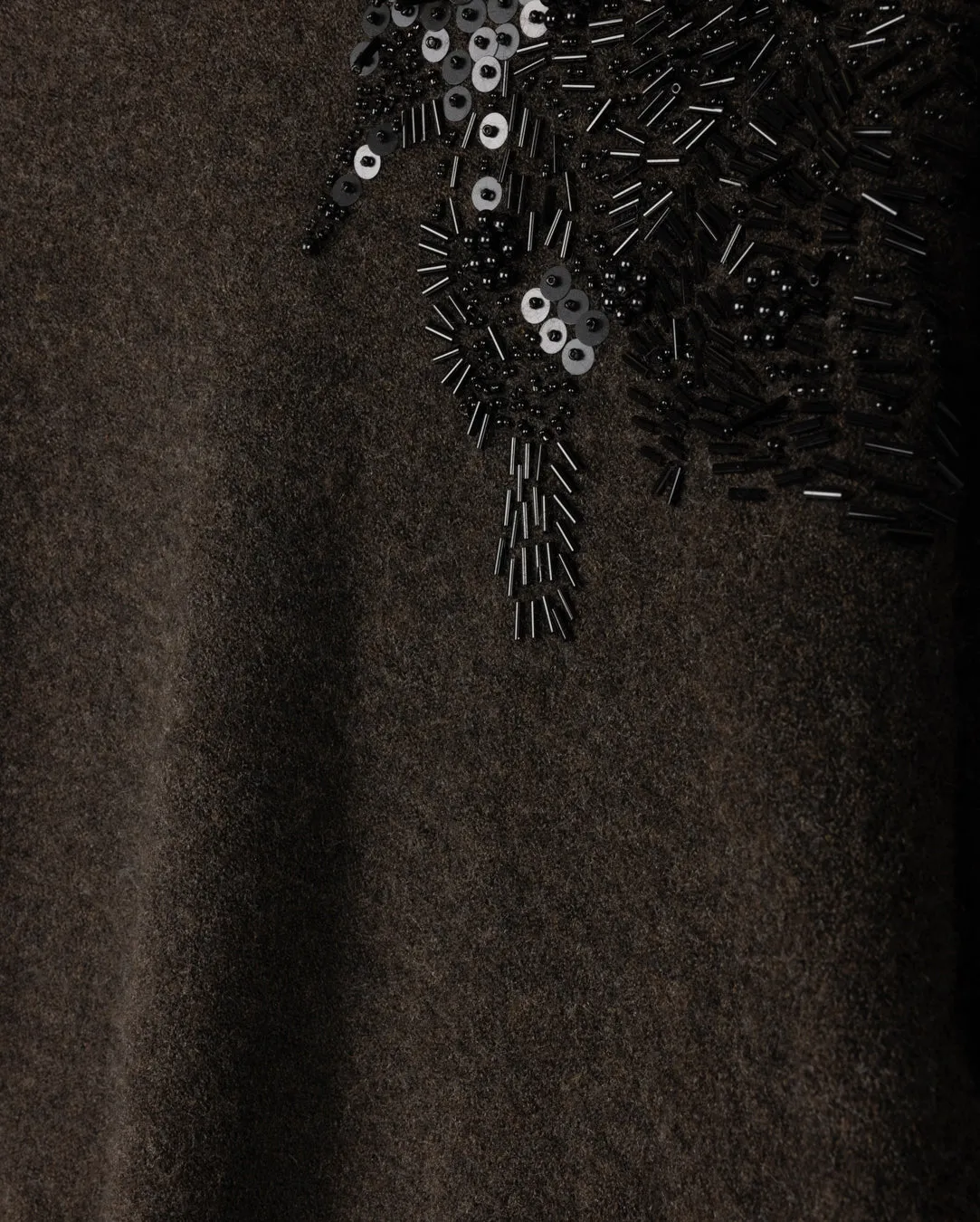 Casual Layer Beaded Crewneck Sweater