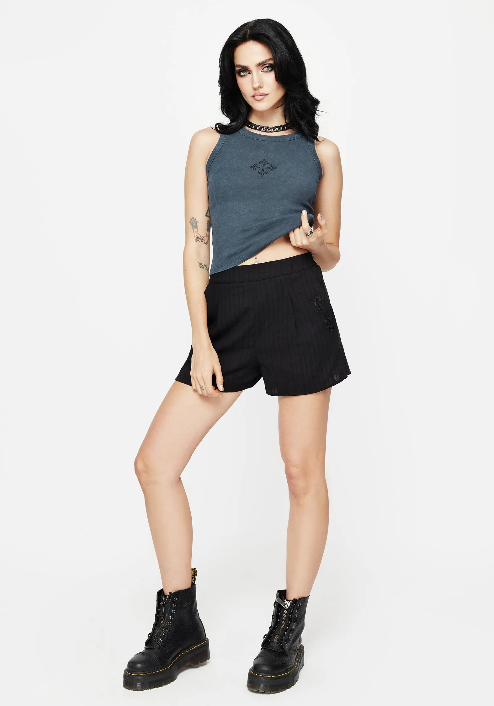 Layered Hem Bela Cotton Shorts