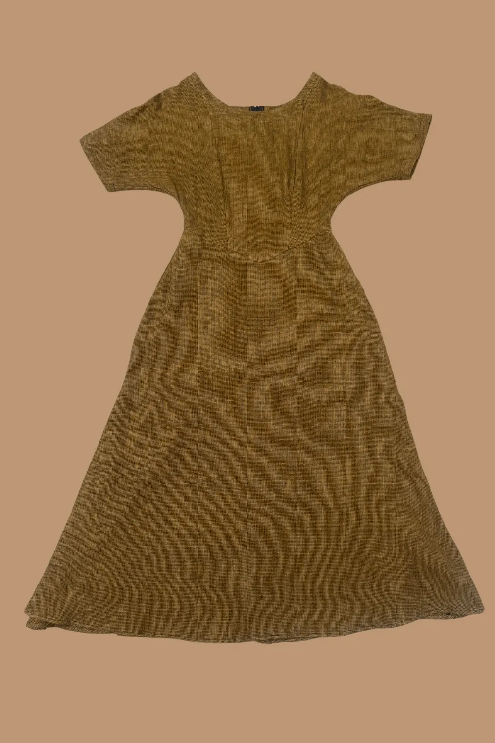 Bella Dress in Golden Checker Church Proper Night Style