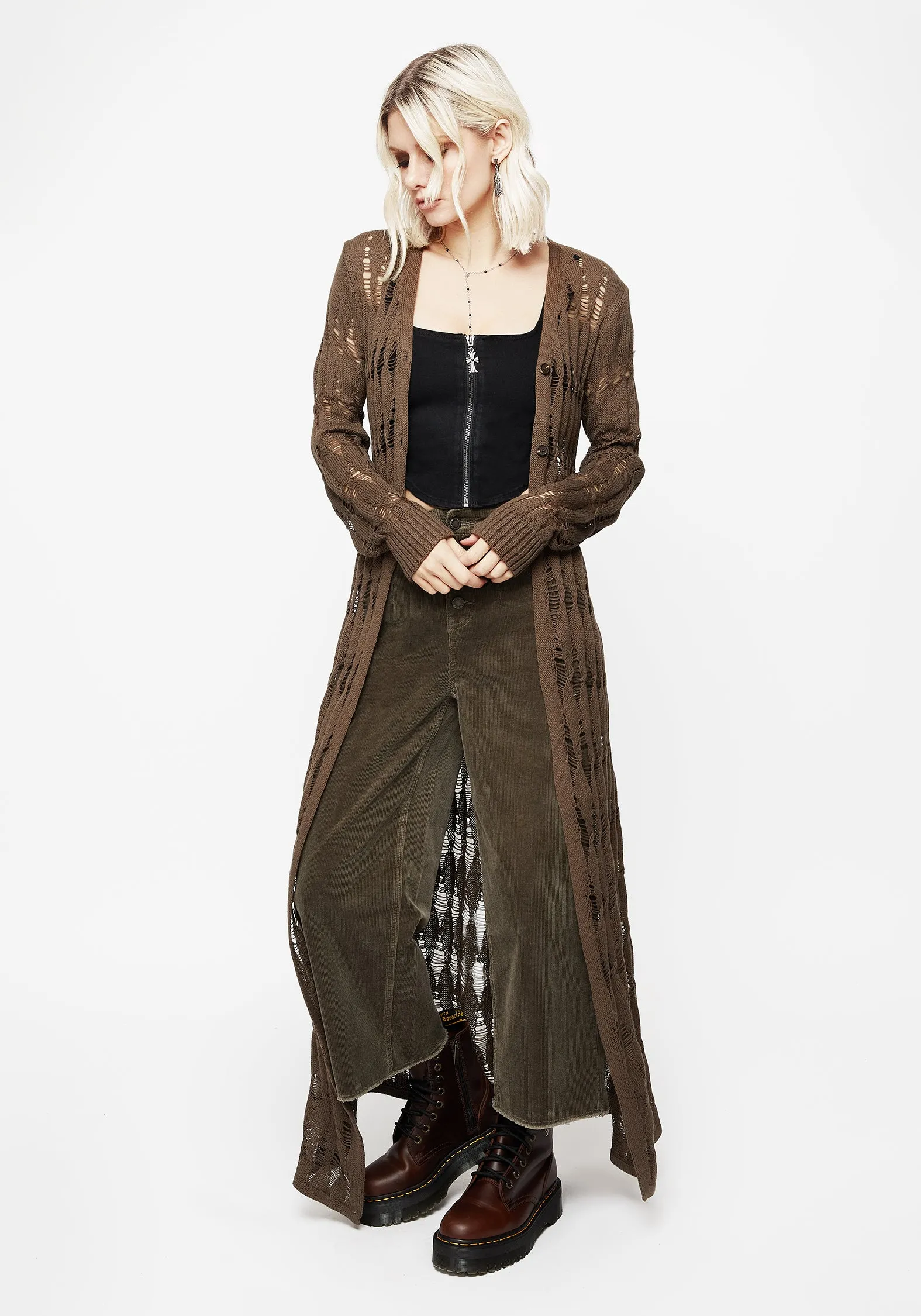 Bellona Zip Front Denim Corset Top Style Forward