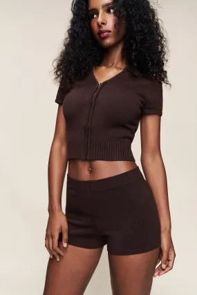 Multi Panel Design High Durability Fabric Calesia Zip Up Top