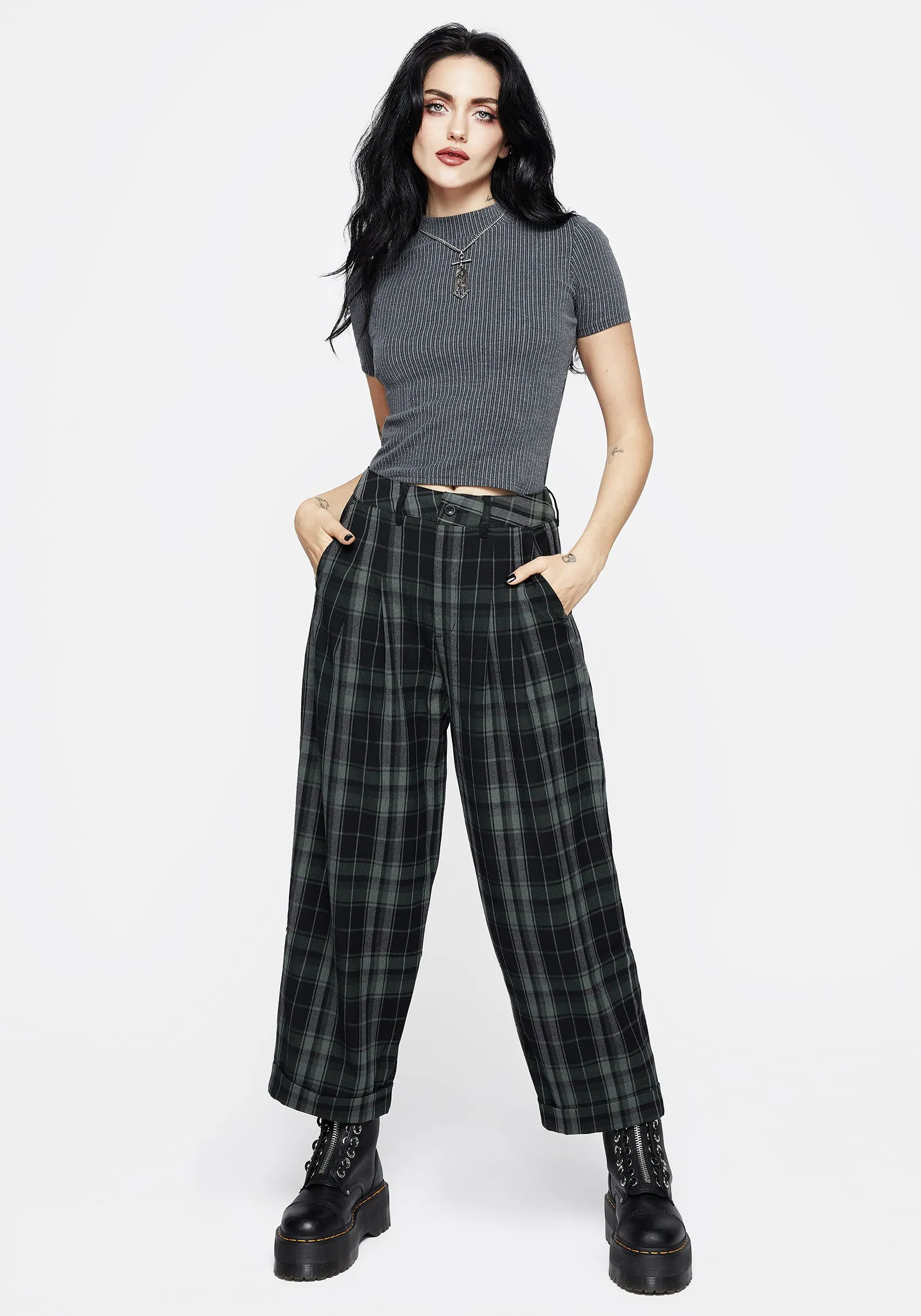 All Season Bittersweet Check Pants