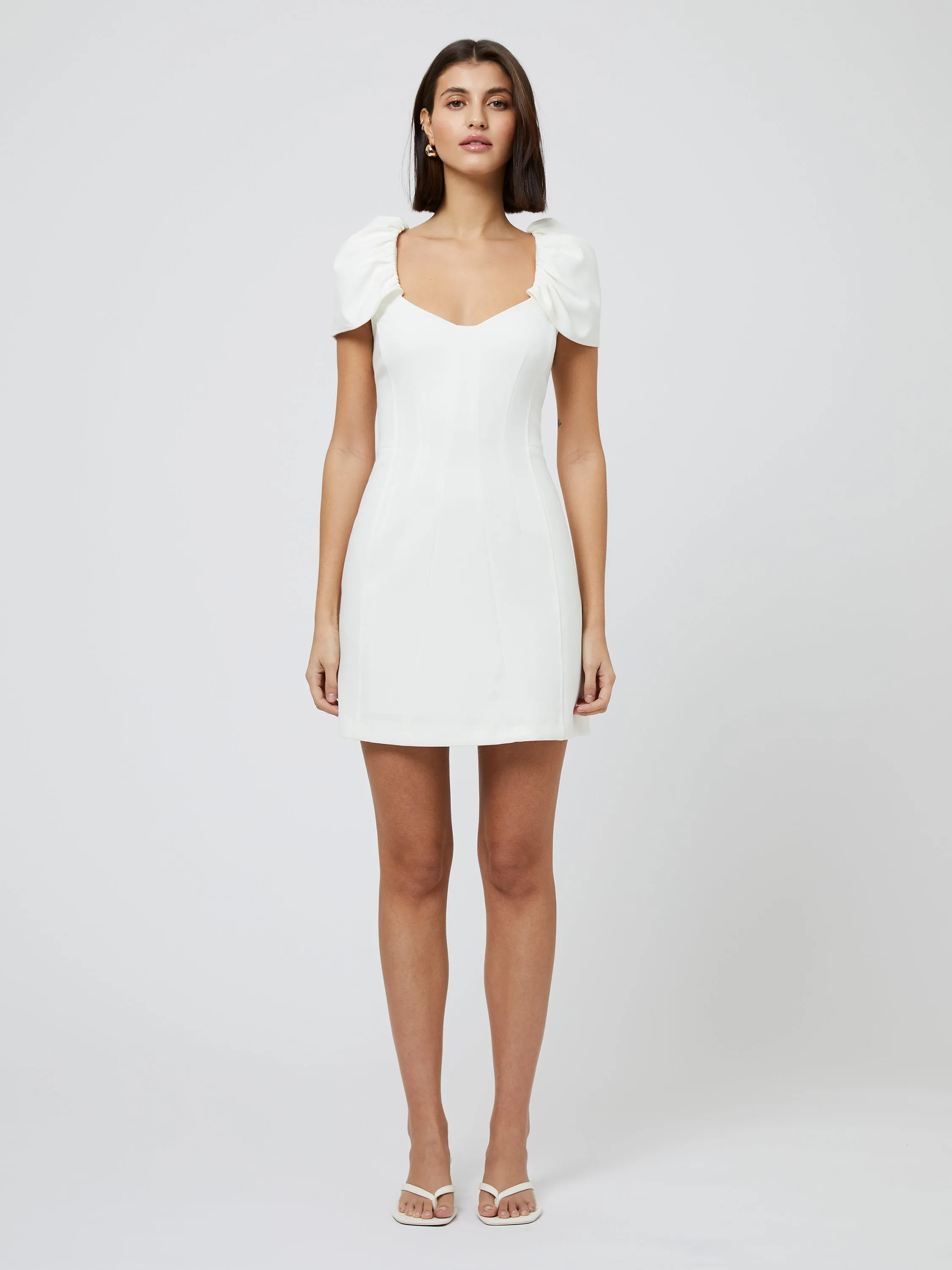 Whisper Gathered Sleeve Dress Soft touch evening dress