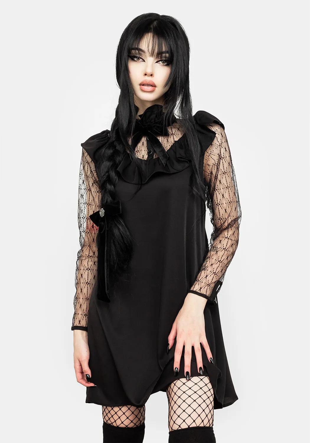Inner lining Ribbed-Texture Blessed Witch Dress