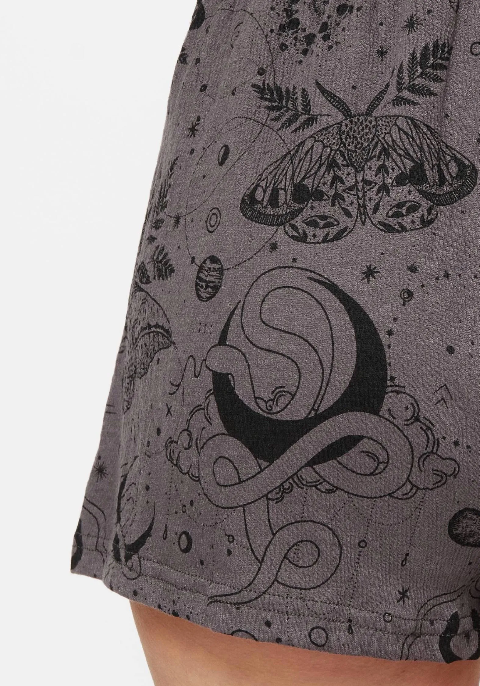 Bliss Cotton Printed Pyjama Shorts Stretch Knit Backing