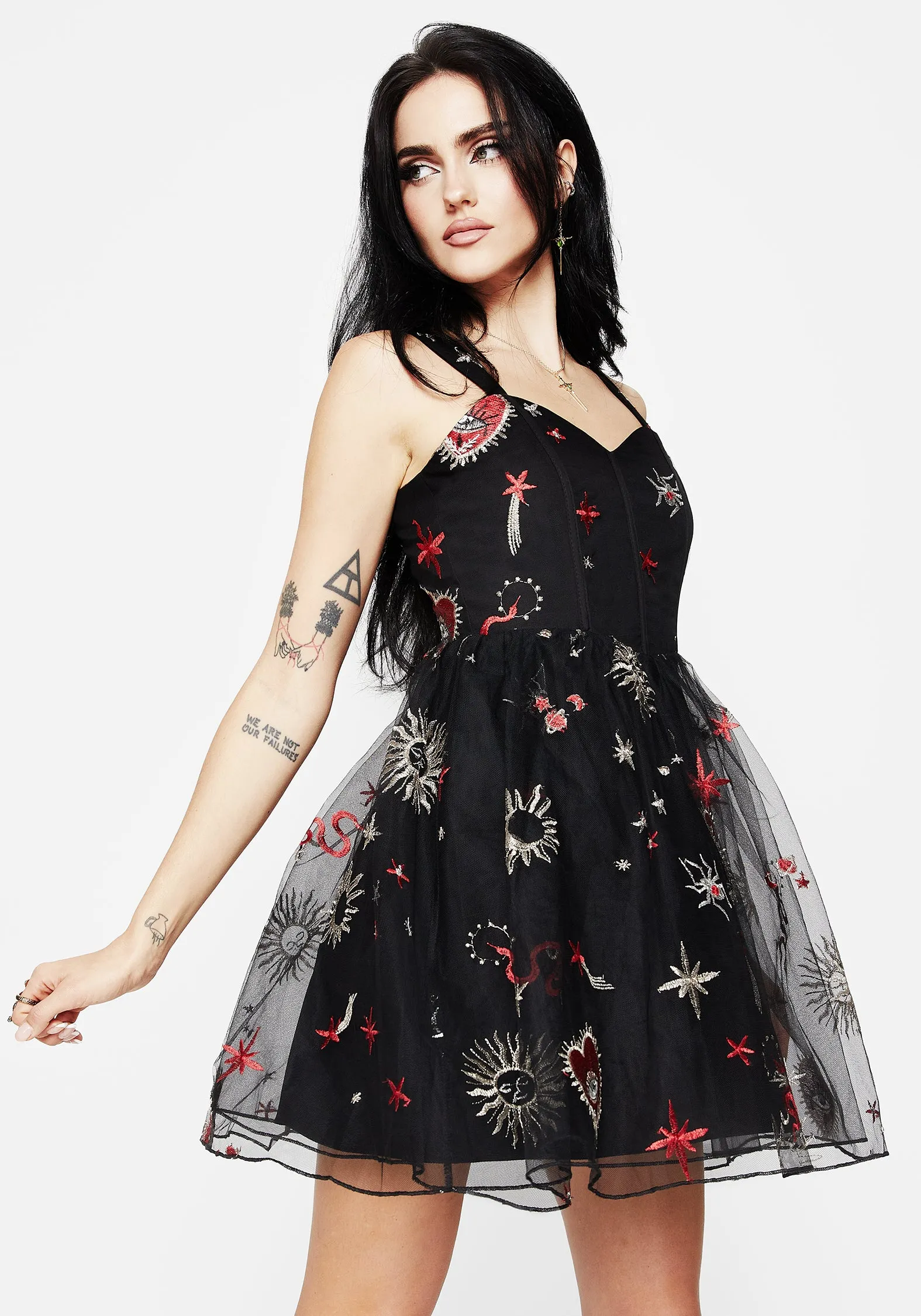 Bloodlust Cami Corset Mini Dress Pleated design Daily Ready