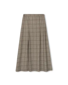 Bluets Wool Plaid Skirt Structured silhouette