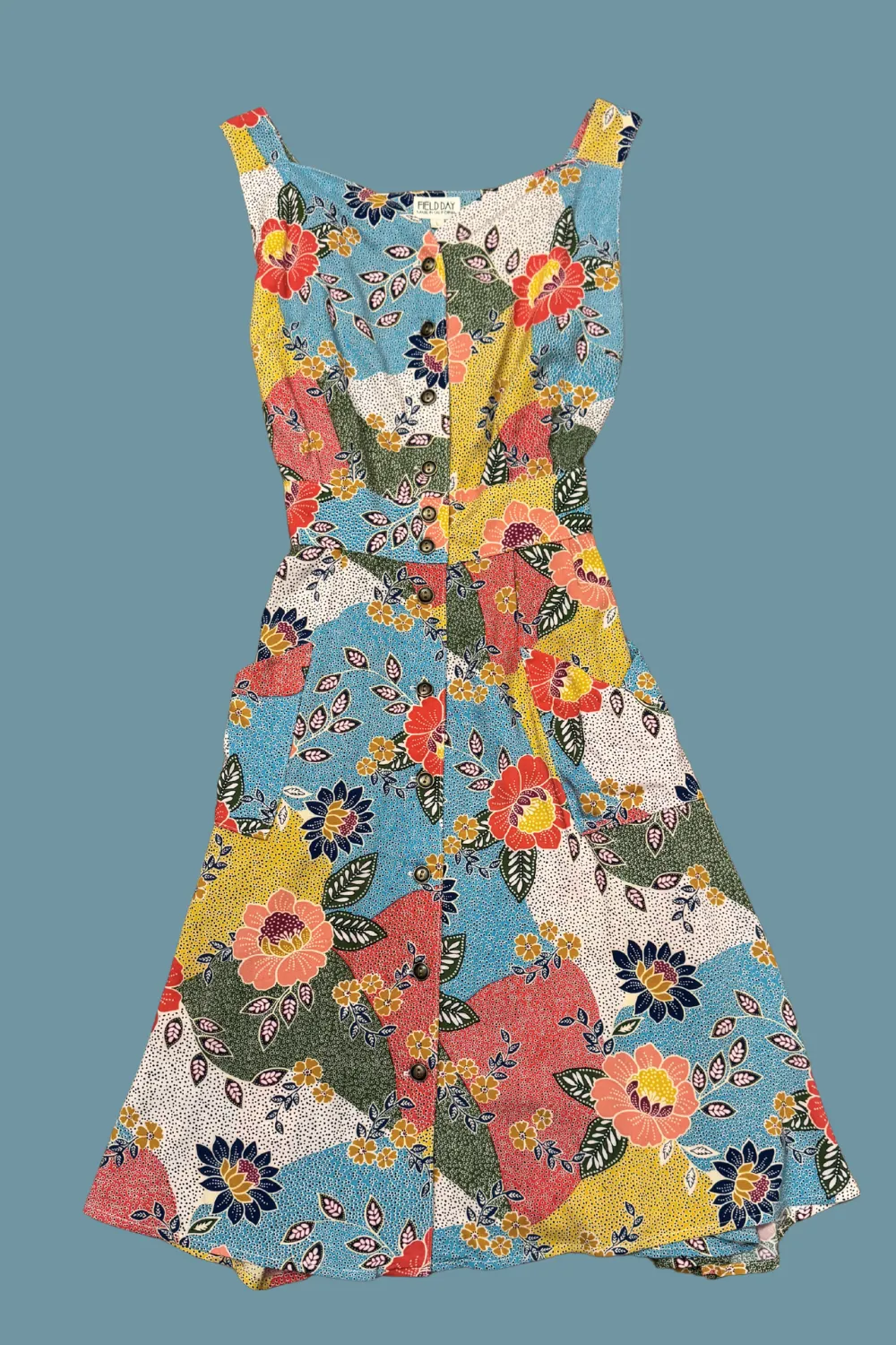 Sheet Dress in Patchwork Party Challis Evening Look