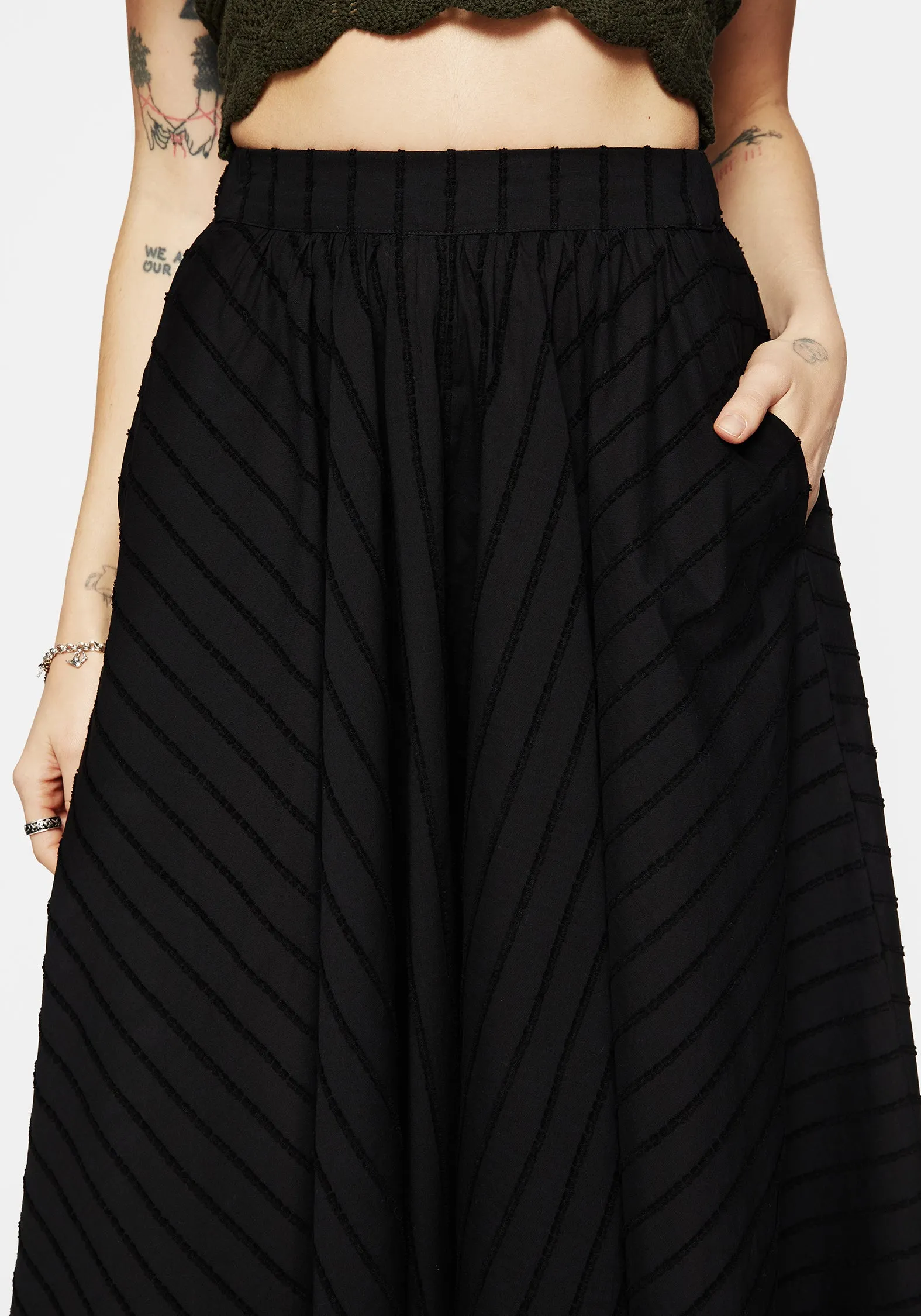 Blythe Handkerchief Hem Midaxi Skirt Glossy Texture