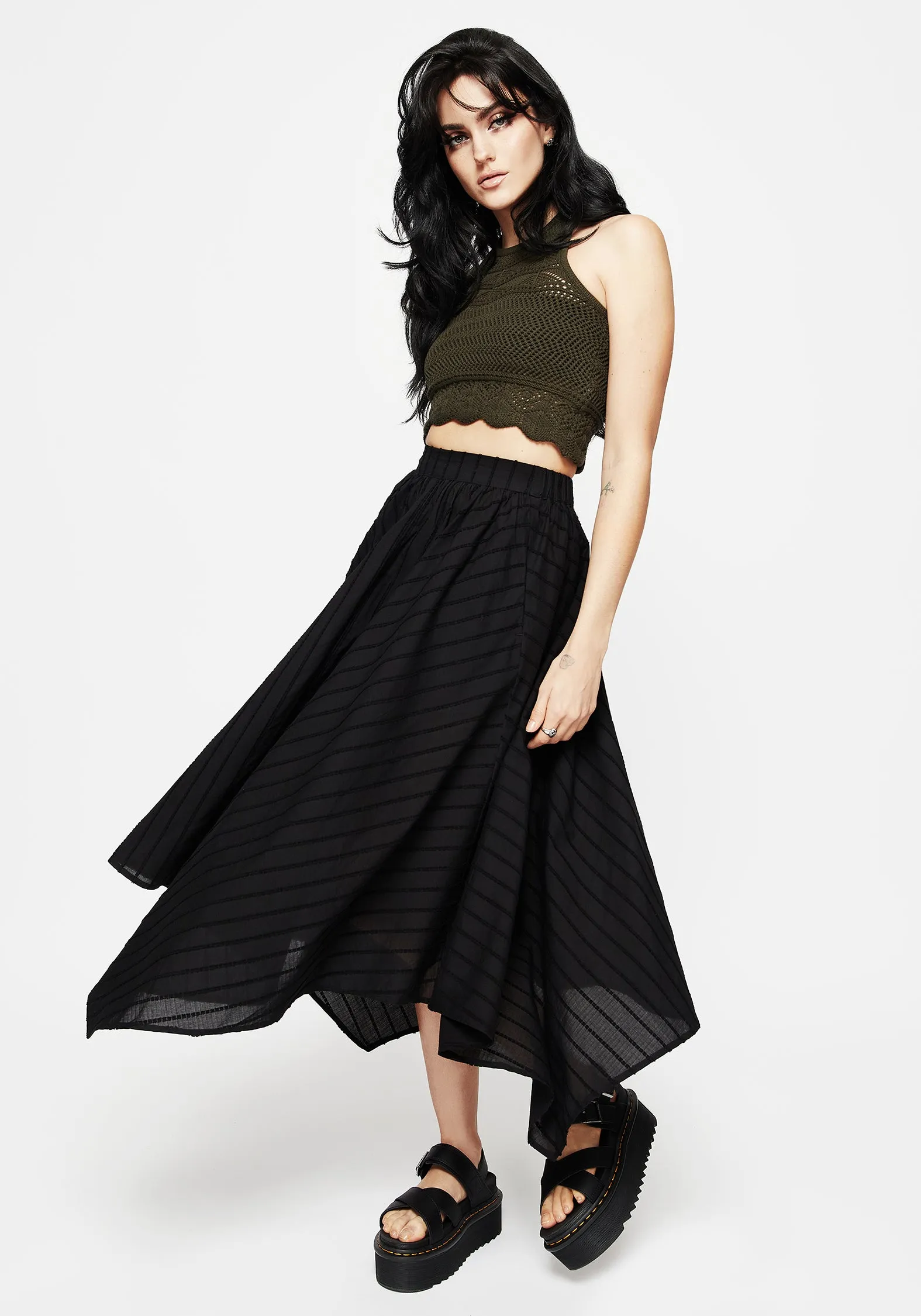 Blythe Handkerchief Hem Midaxi Skirt Comfort First