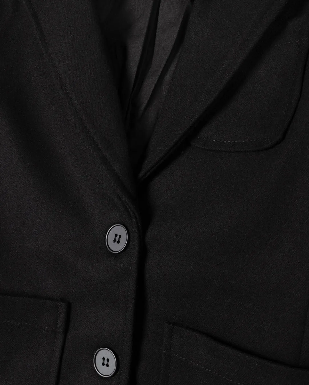 Boiled Wool Pocket Blazer Sleek Comfort Temperature Regulating Fill