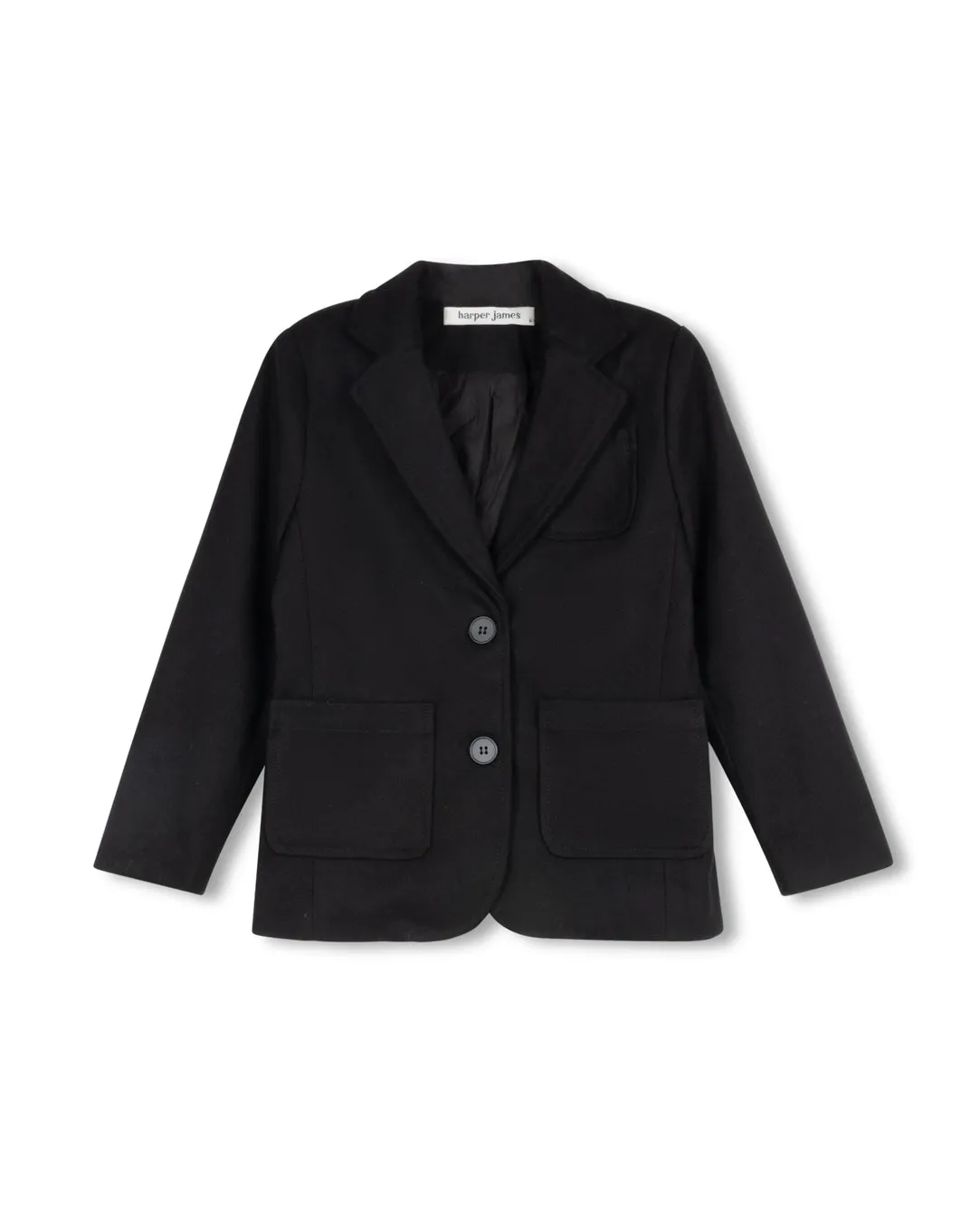 Boiled Wool Pocket Blazer Bonded Edge Finish Luxury Appeal