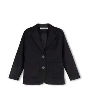 Boiled Wool Pocket Blazer Bonded Edge Finish Luxury Appeal
