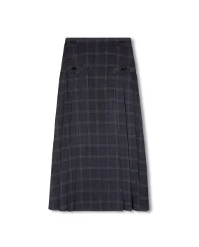 Lifestyle Look Wardrobe Classic Wool Below Pocket Pleated Skirt