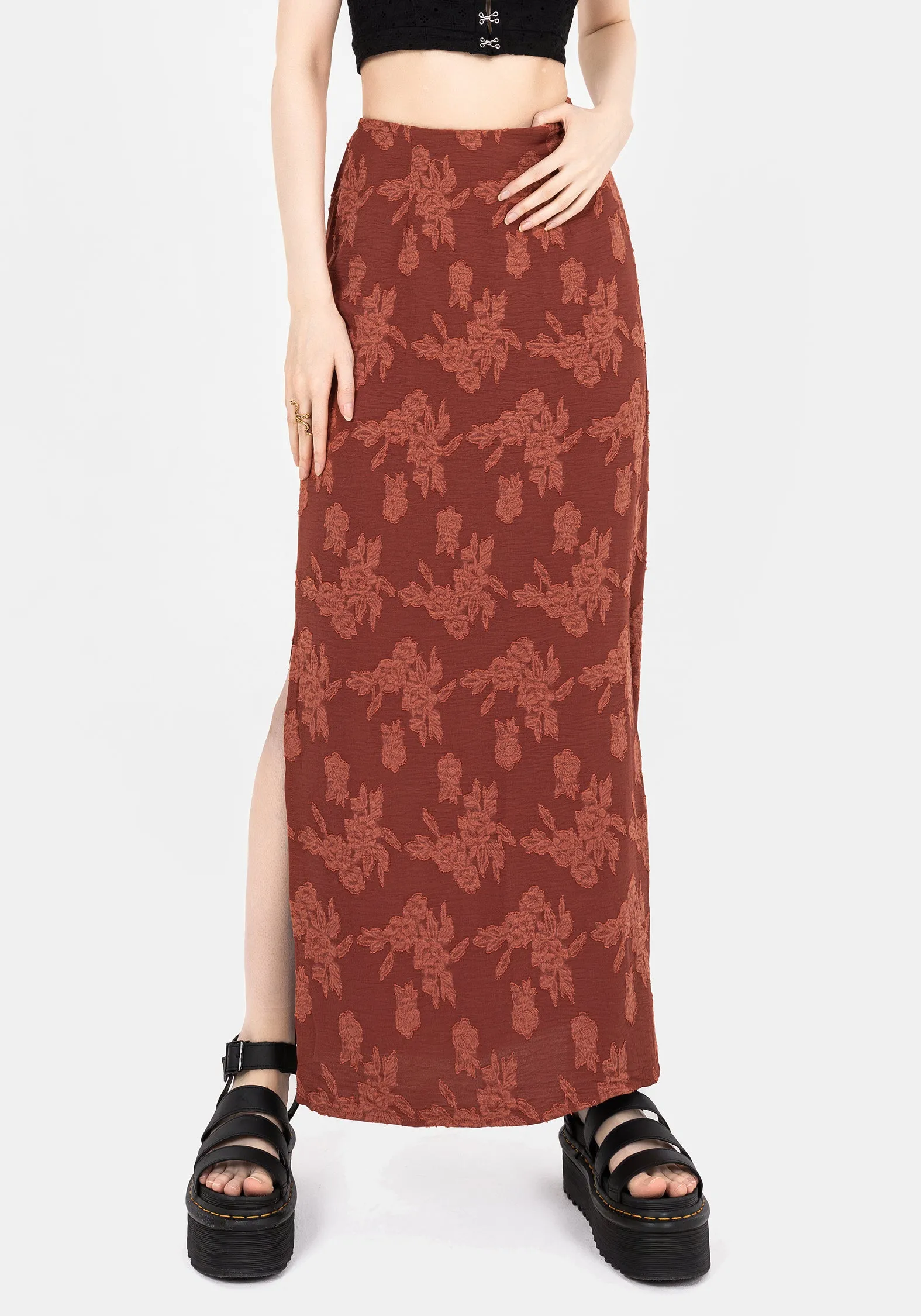 Prosperity Floral Maxi Slip Skirt Family Celebration