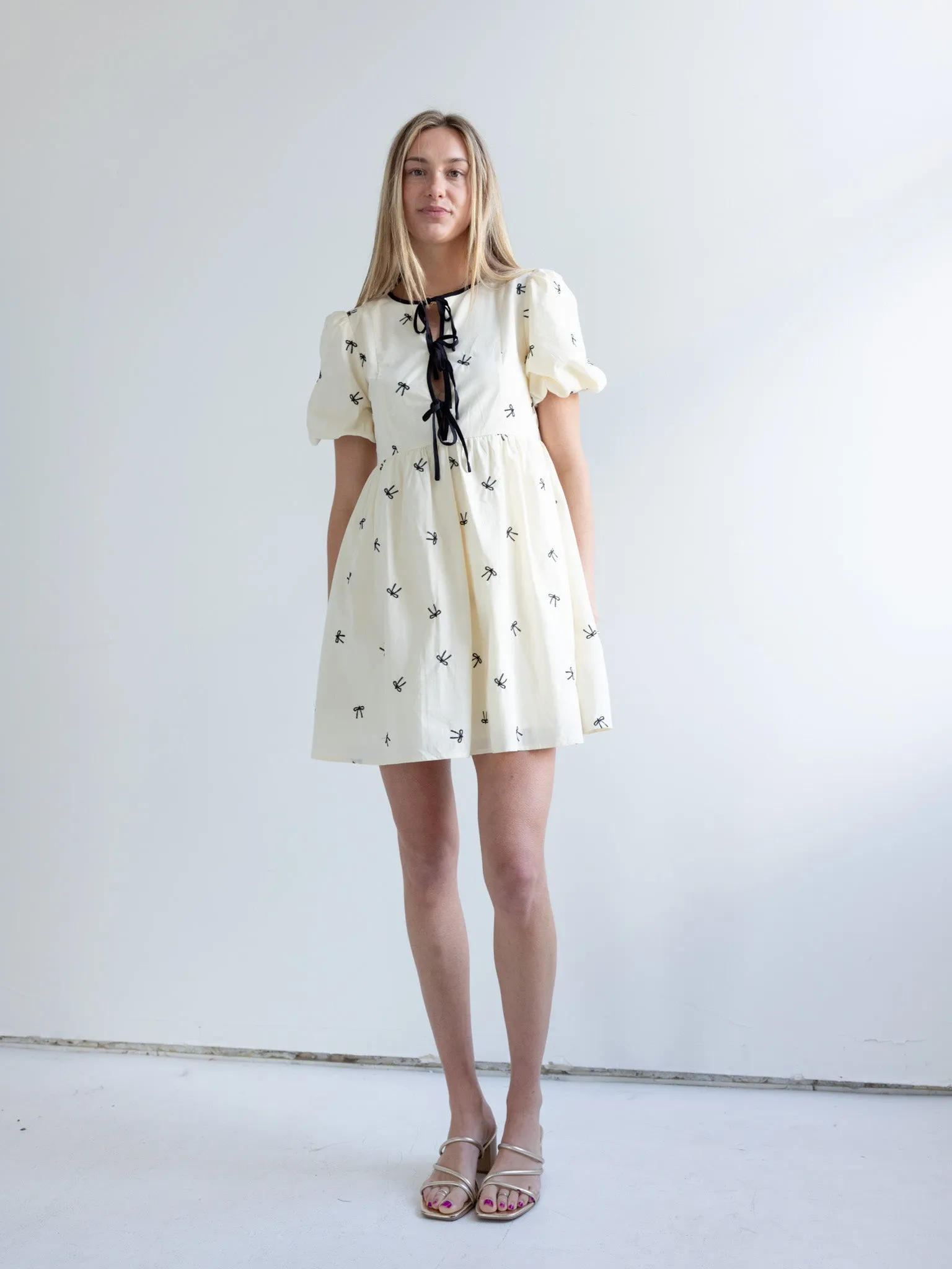 Bow Mini Dress Celebrity-Inspired