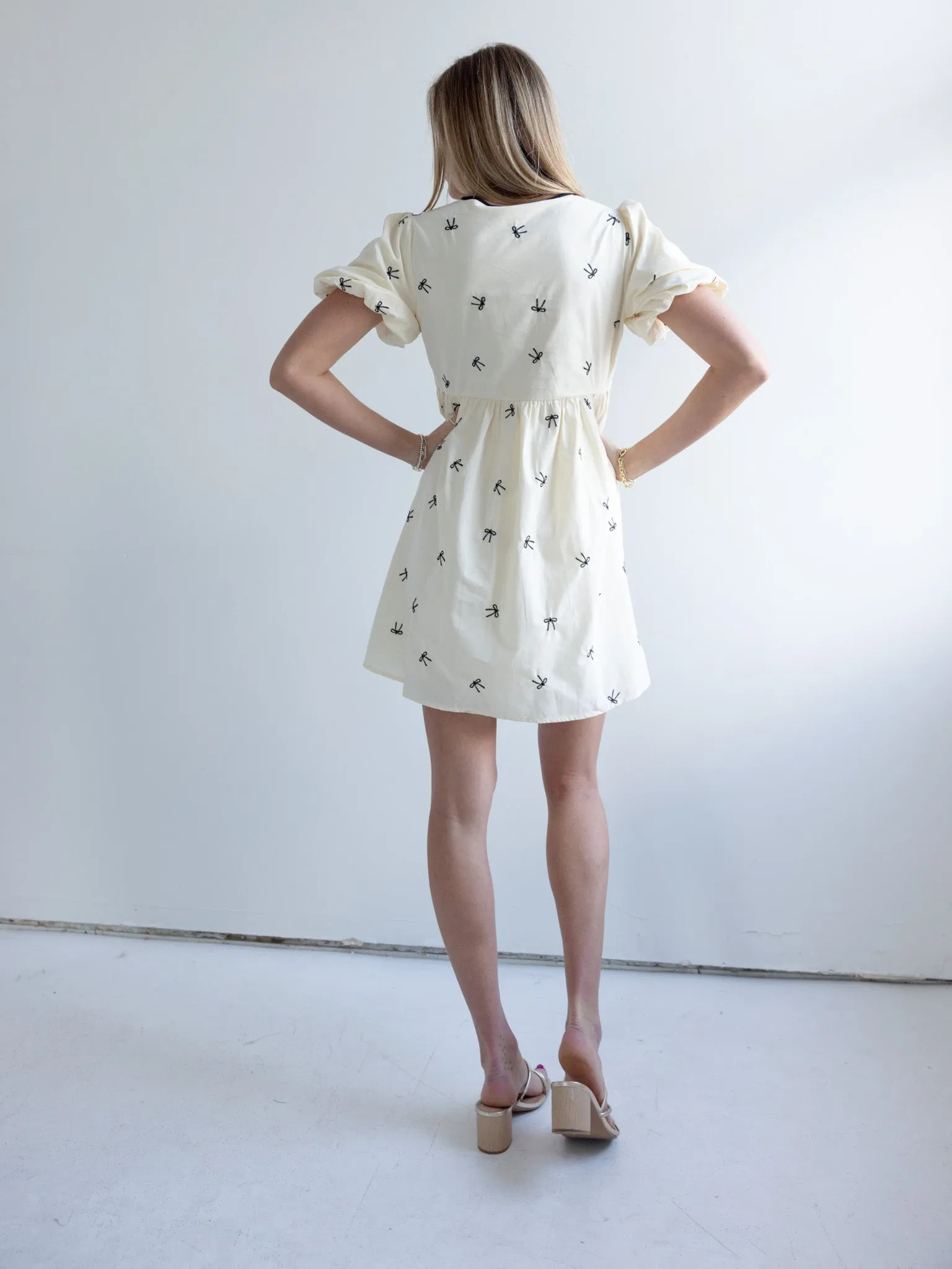 Bow Mini Dress Work Favorite Dance-Party