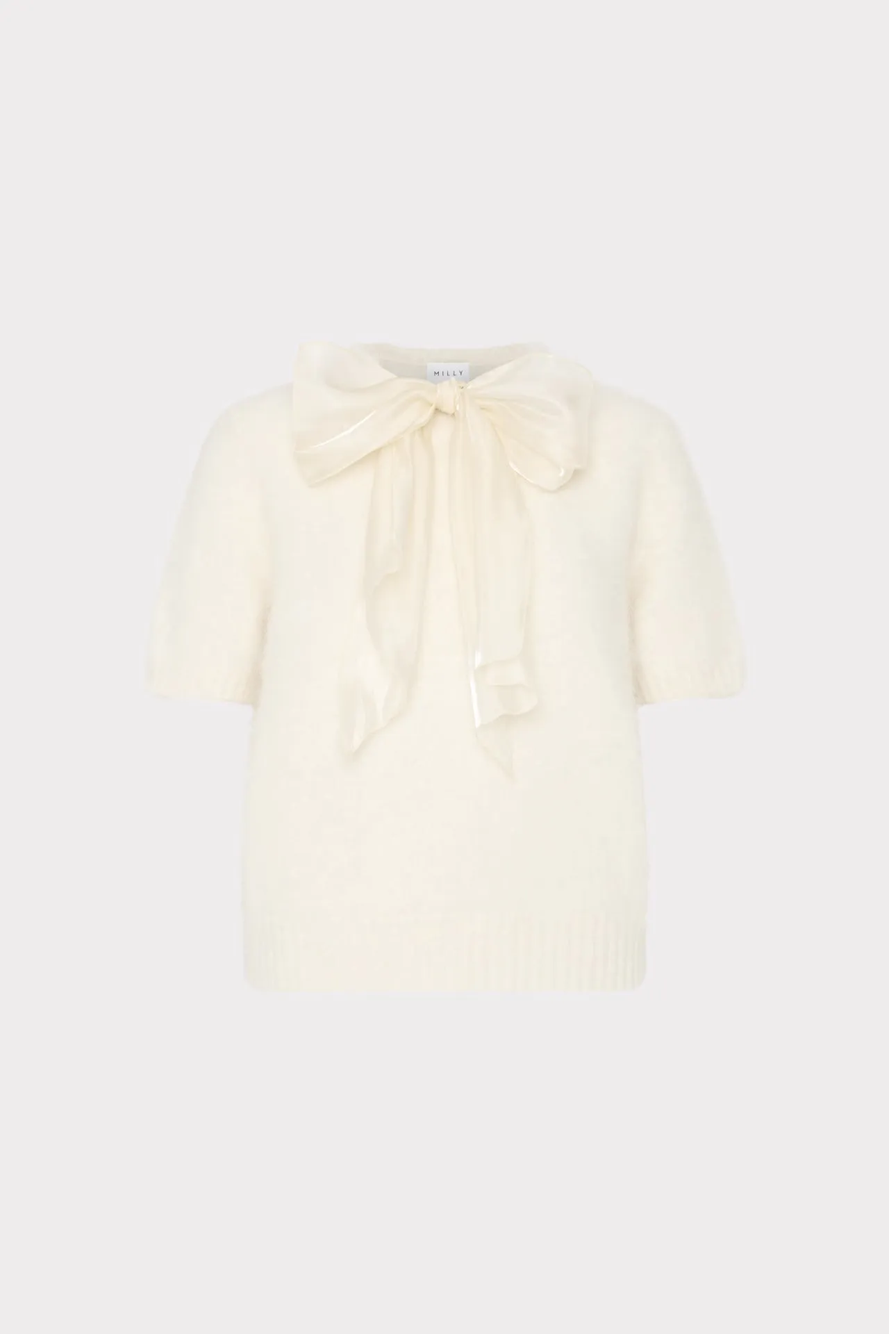 Everyday Comfort Fit Bow Short Sleeve Sweater