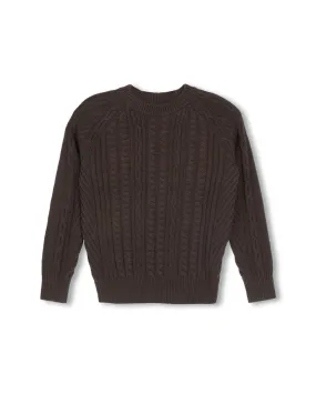 Fashion Knitwear Braided Knit Detailed Sweater