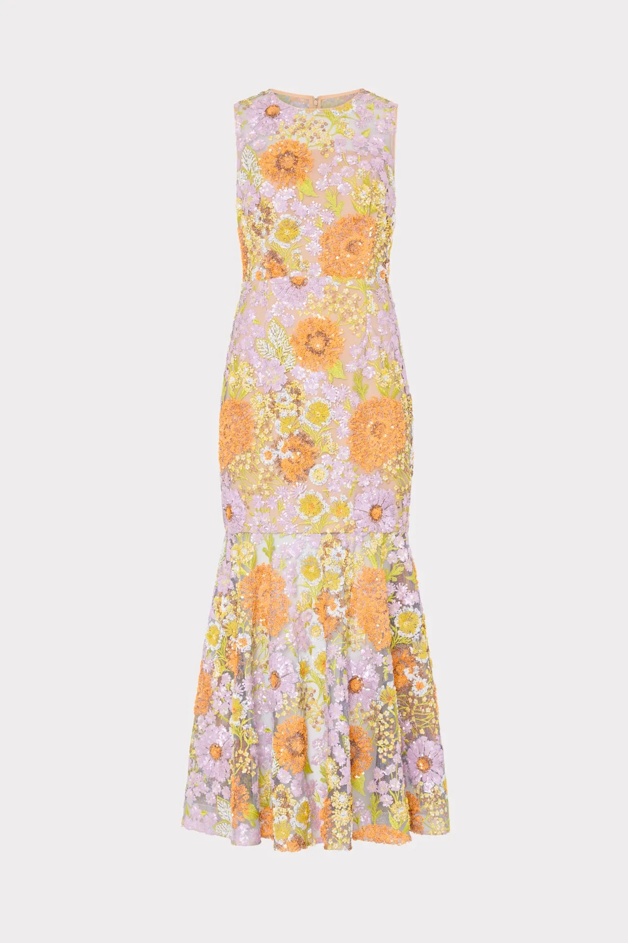 Anna Embroidered Sleeveless Dress Party Safe