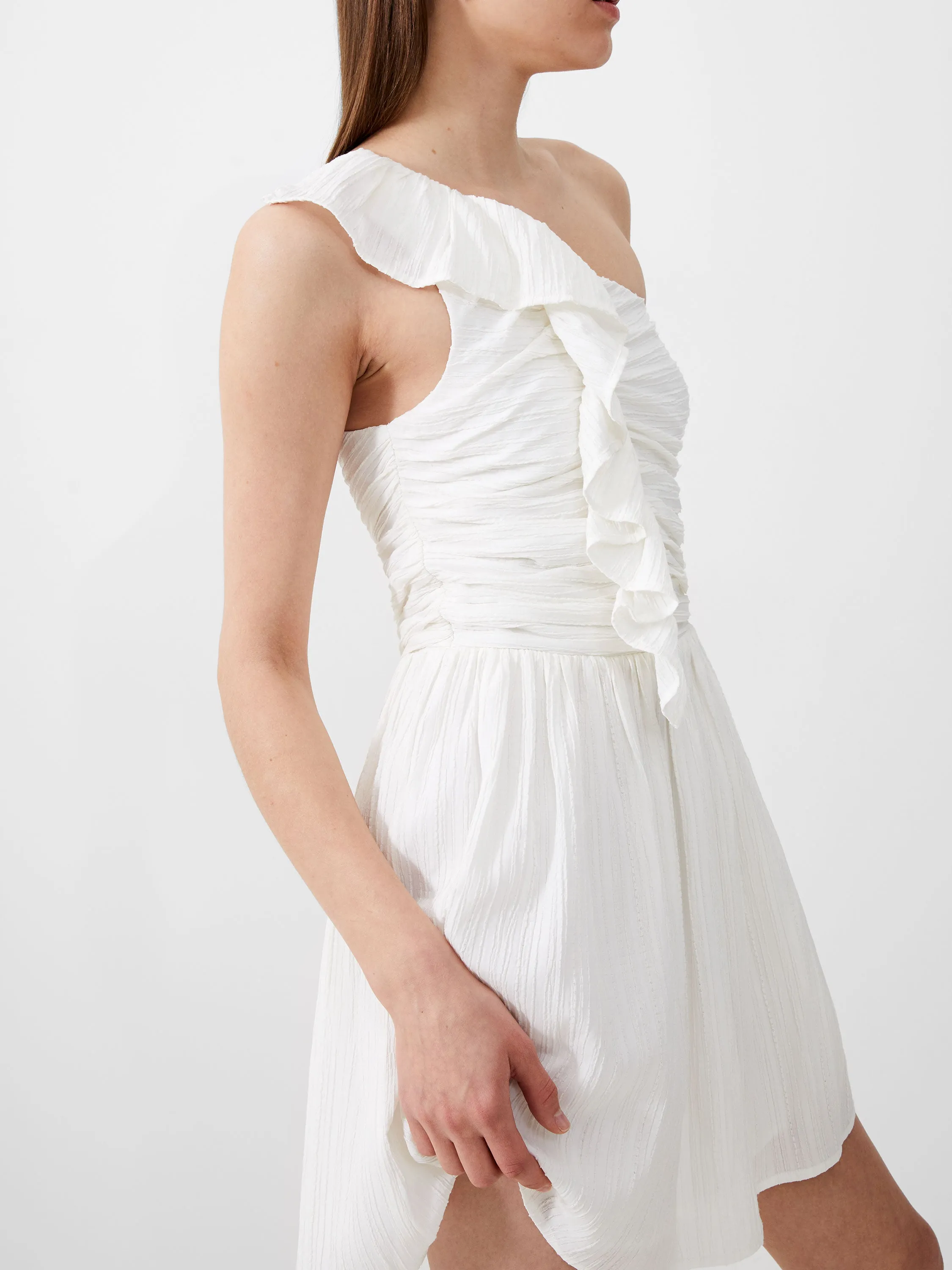 Coastal Soft Bonny Pleated Ruffle Dress