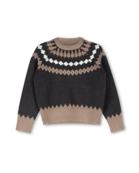 Cozy Fashion Gilt Fair Isle Sweater