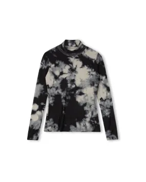 Splotched Turtleneck Vintage Style